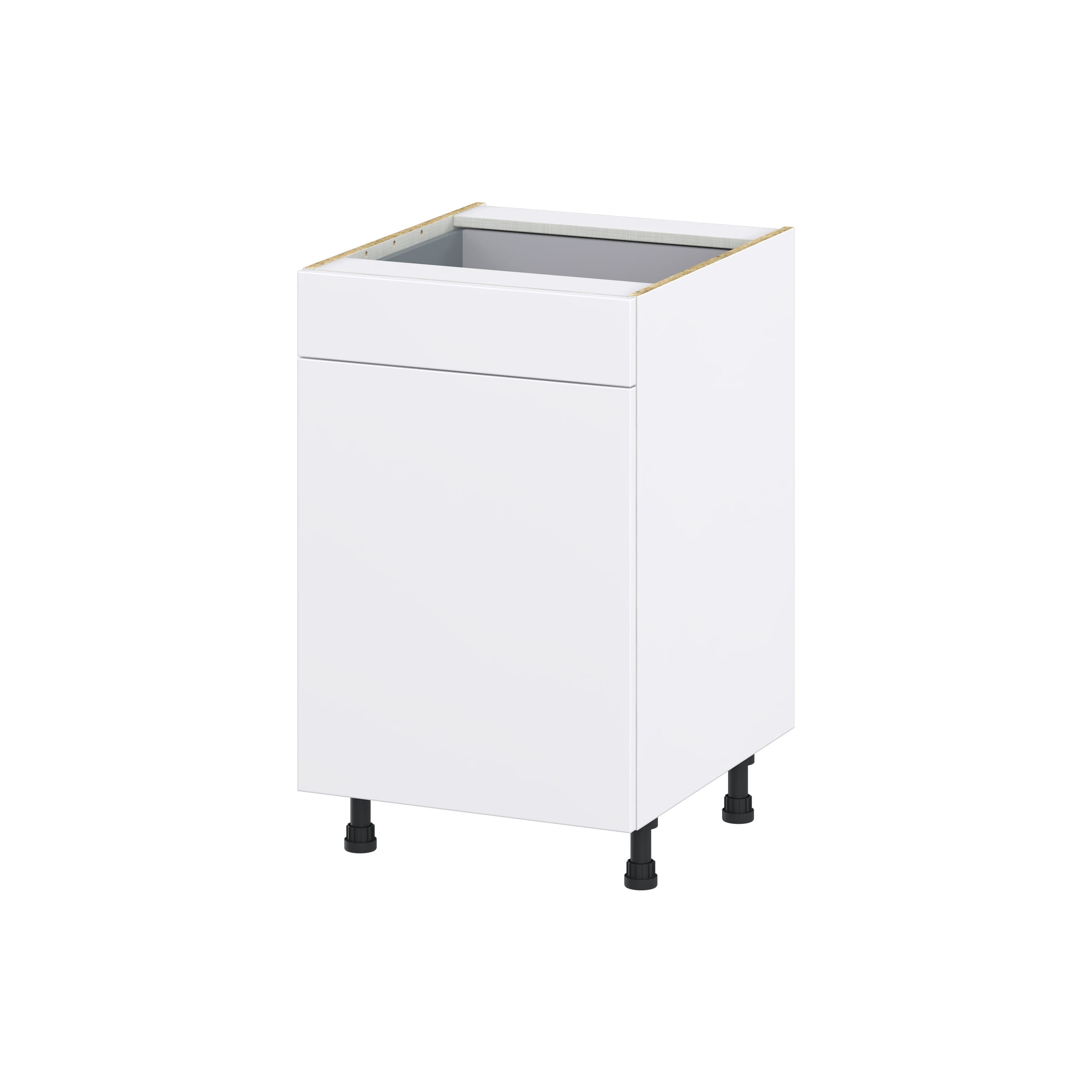 Hugo&Borg DSB21(L/R)-LA Lasalle 21-in W x 34.5-in H x 24-in D Bright White Slab Base Fully assembled Cabinet (Flat Panel Slab)