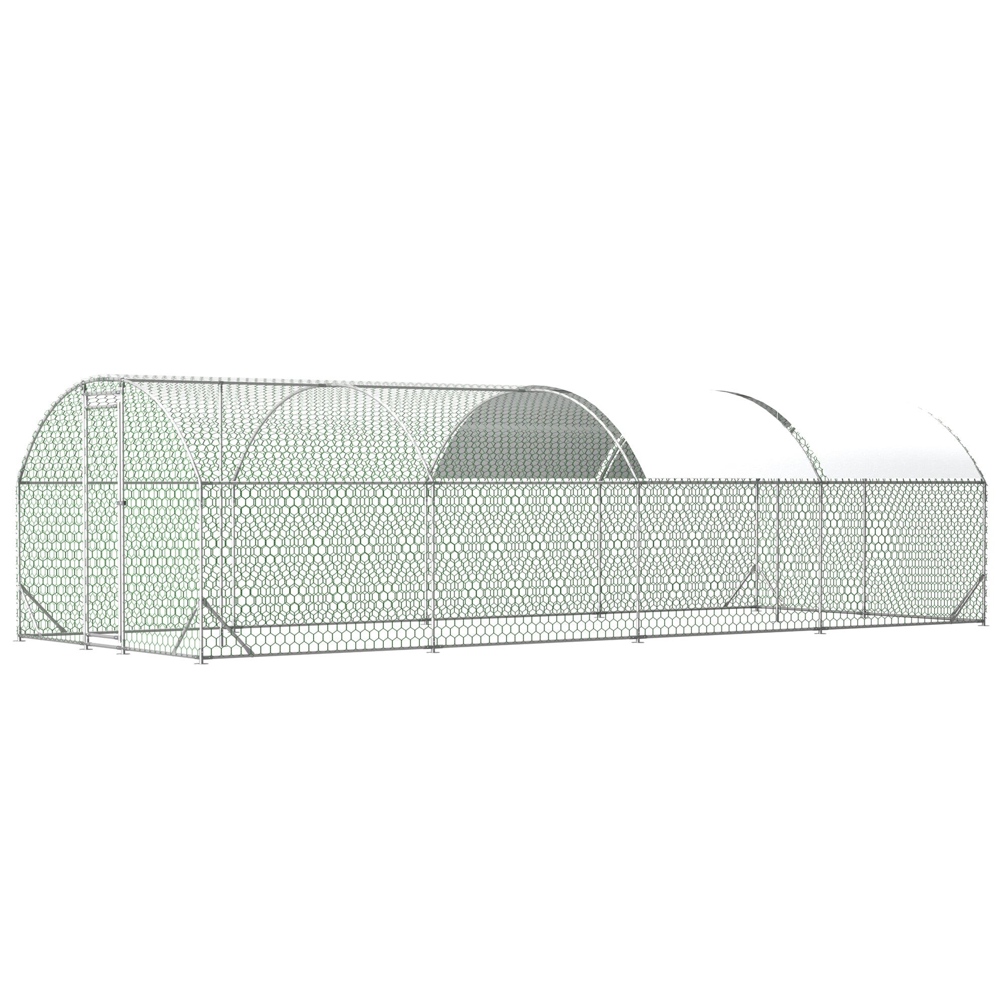 Kahomvis CS-QPW112-612 Silver Metal Chicken coop