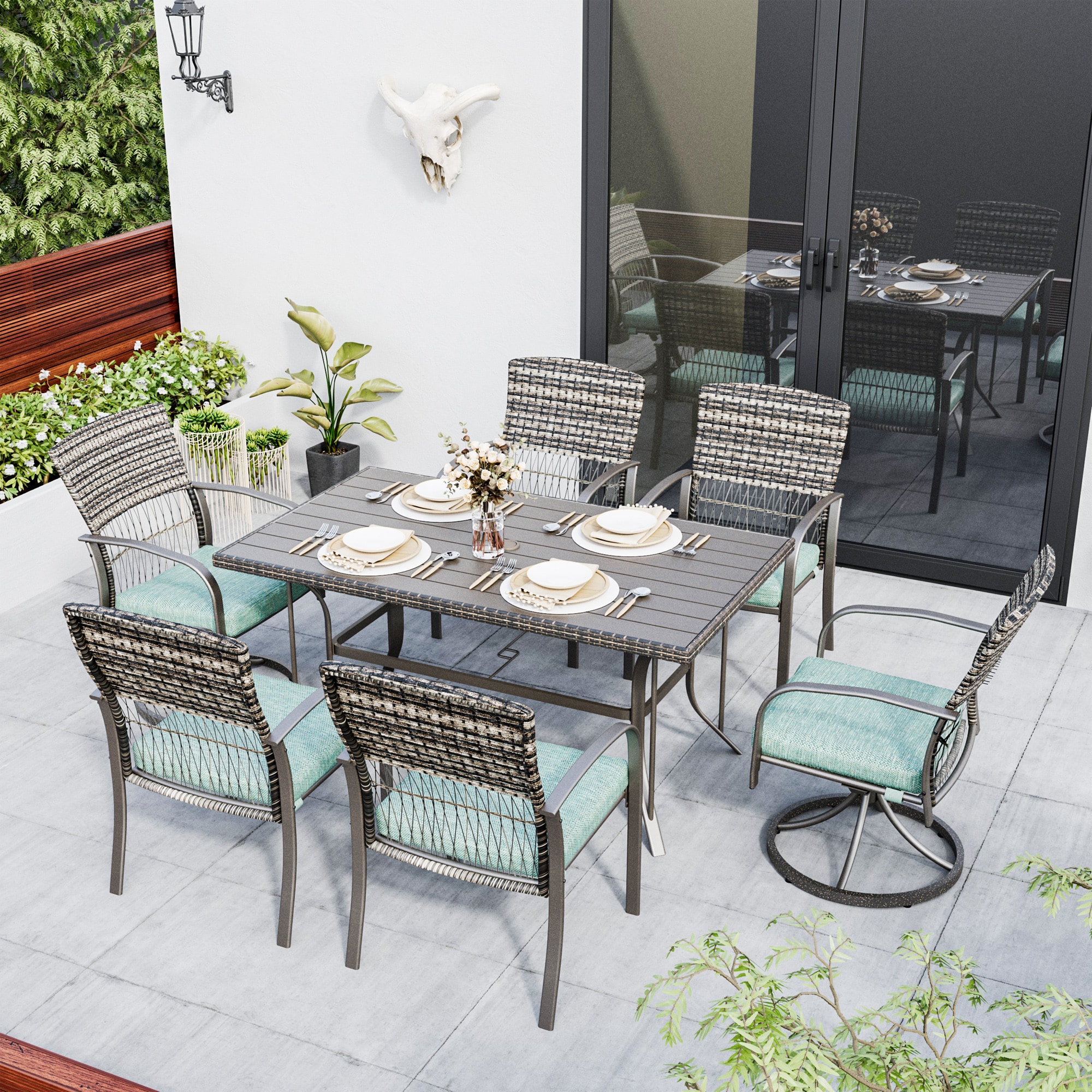 PamaPic TB-CZ-PTZY-7JT-G-WL1 Patio-Dining-Sets - View #4