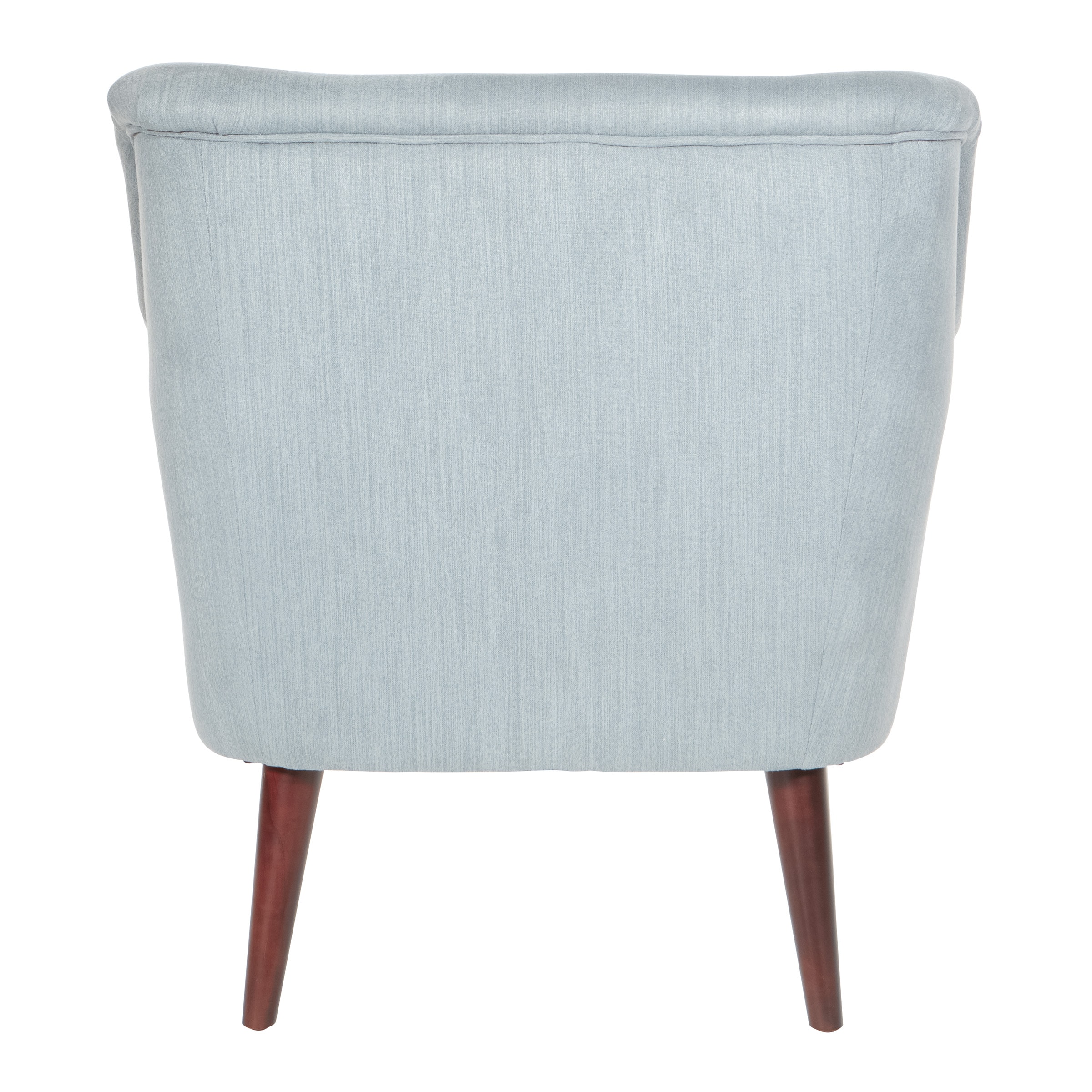 Mid-Century Charcoal Gray Fabric Accent Chair with Dark Coffee Wood Legs