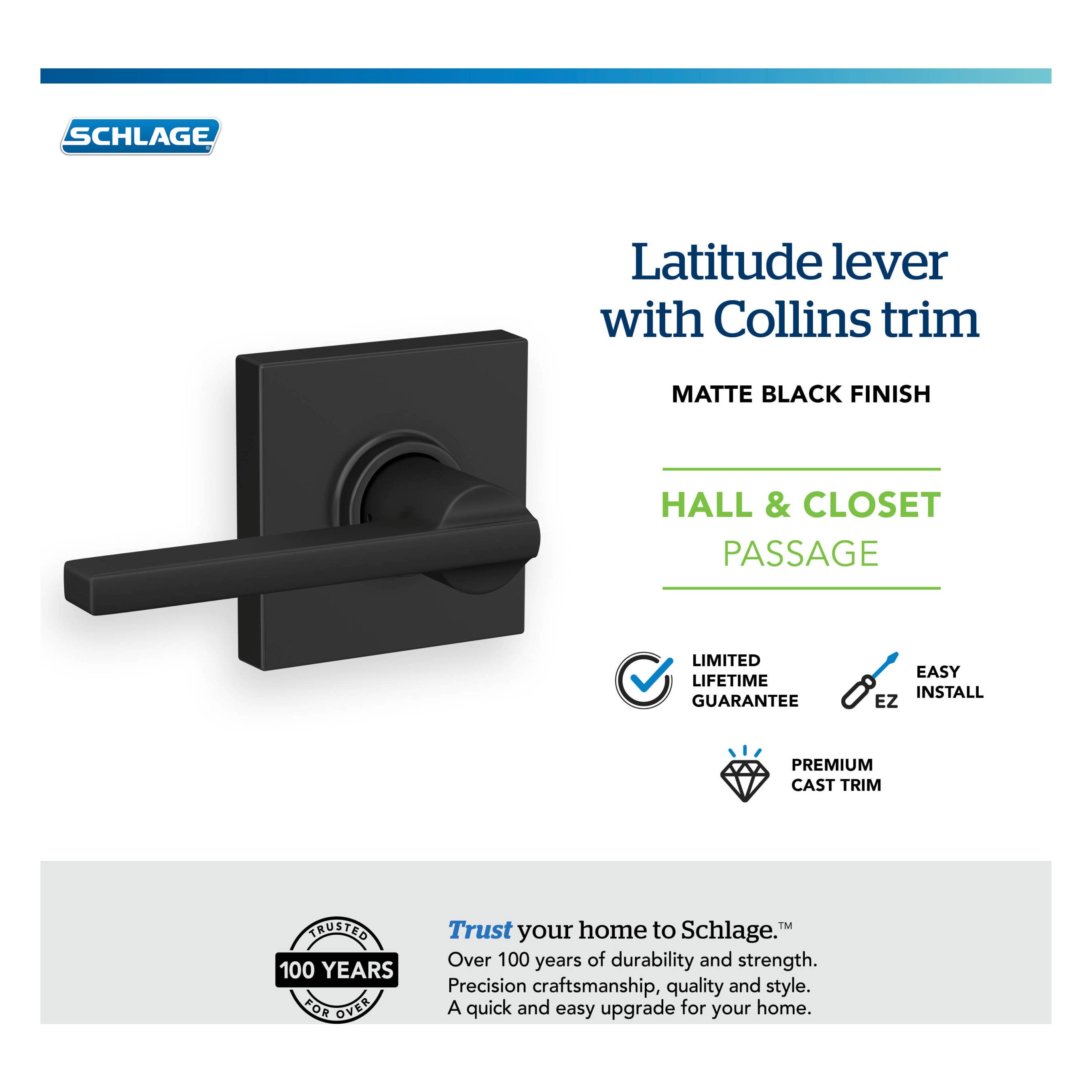 Schlage F10 G LAT 622 COL Door-Handles - View #6