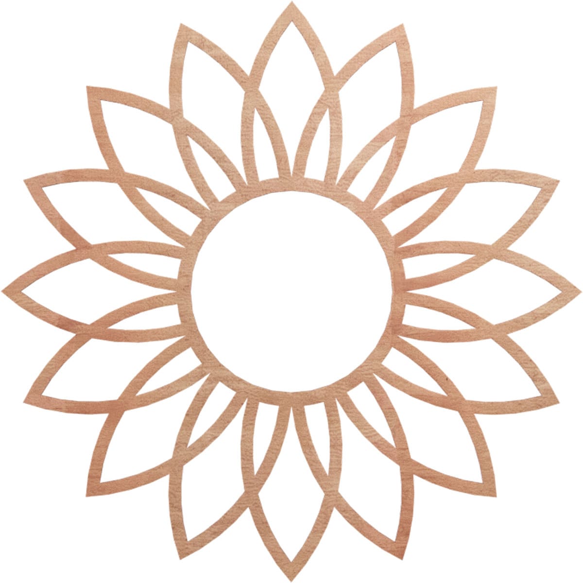 Ekena Millwork CMWP34X34X0375DACH Daisy Fretwork 34-in W x 34-in L Contemporary Cherry Wood Whole Ceiling Medallion
