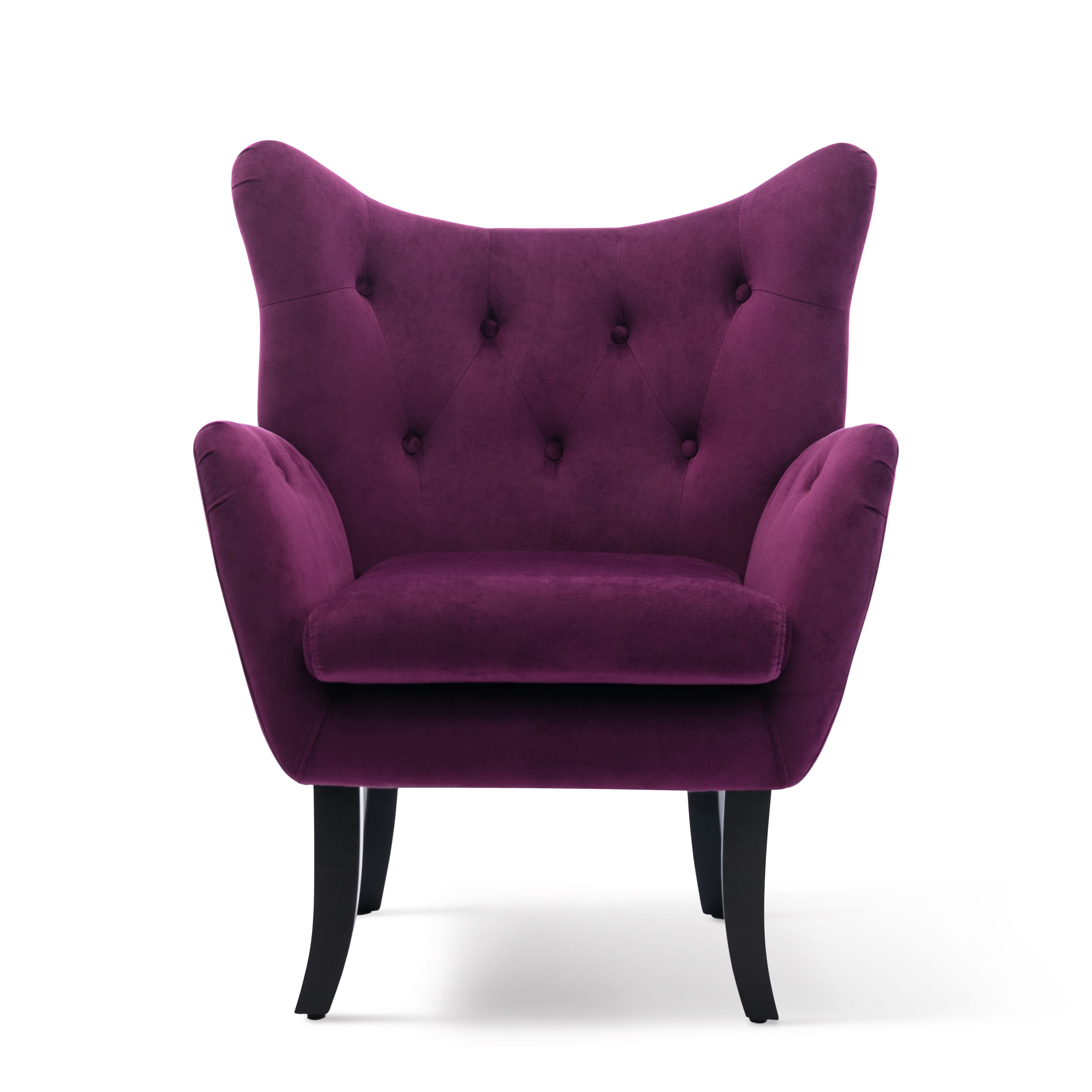 purple studded chair