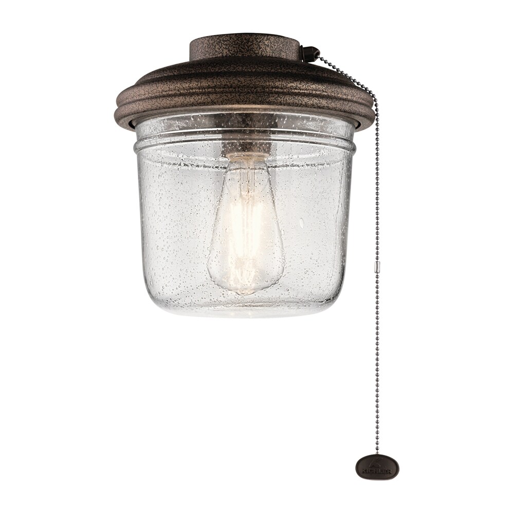 Kichler 380915WCP Yorke 8.5-in 1 -Light Copper LED Ceiling Fan Light Kit