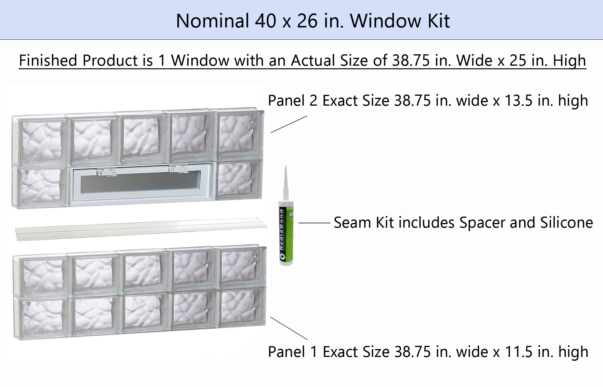 REDI2SET V4026DC Glass-Block-Windows - View #2