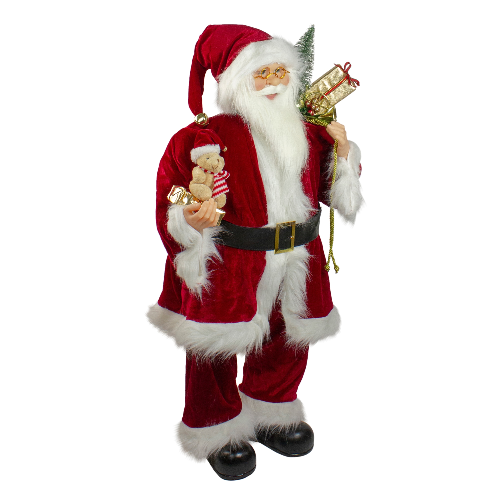 Northlight 36-in Standing Santa Claus Christmas Figure Red Plastic ...