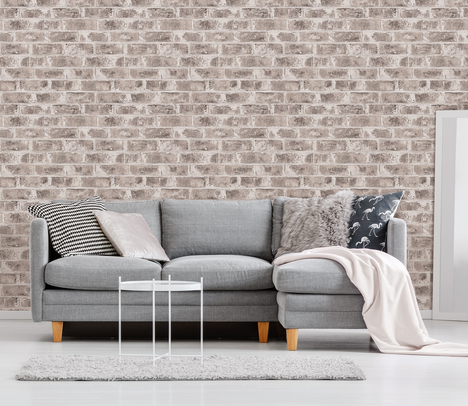 Brewster Urban Walls 56.4-sq ft Grey Non-woven Brick Unpasted Wallpaper ...