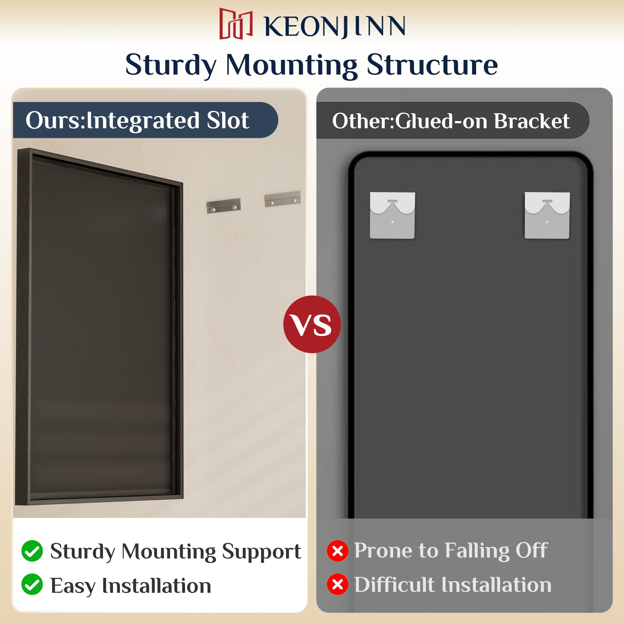 Keonjinn LW-JSK-XB-12191-BK Decor-Mirrors - View #5