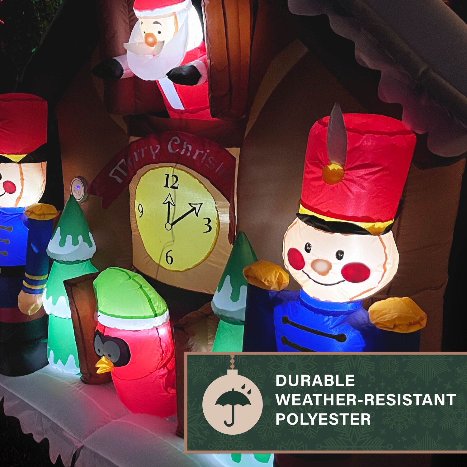 Fraser Hill Farm FHFSNTACCLK061-L Christmas-Inflatables - View #7