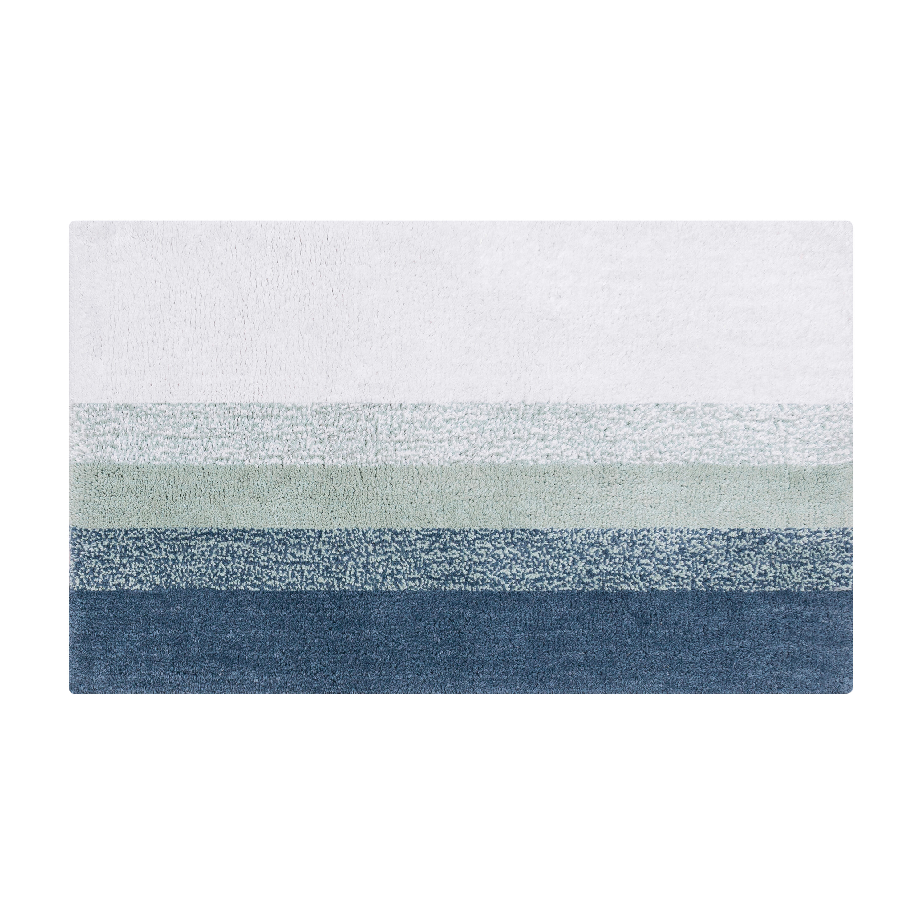 MH LONDON MH-BR-1040 Windsor 34-Inches x 21-Inches Blue Cotton Bath rug