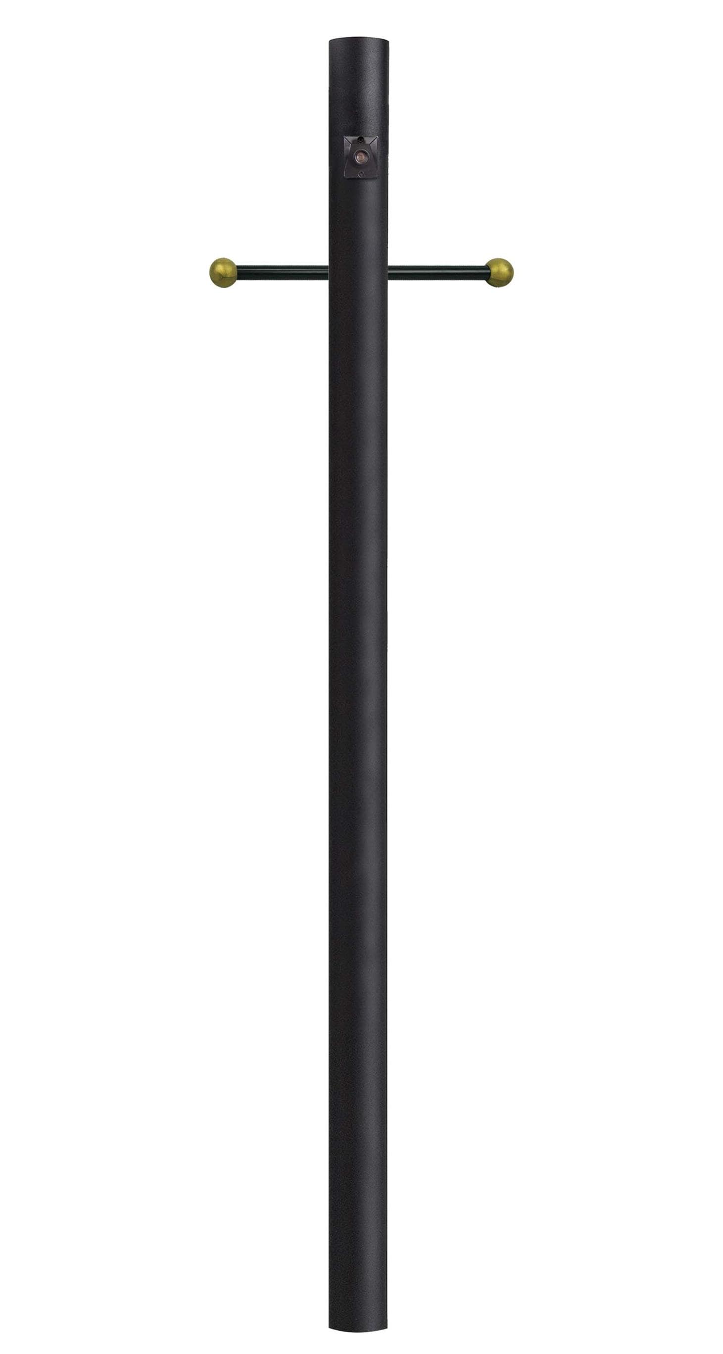 Solus 8-320-BK Dusk to Dawn Photo Sensor and Cross Arm Included Direct Burial 96-Inches Black Modern/contemporary Outdoor Pole
