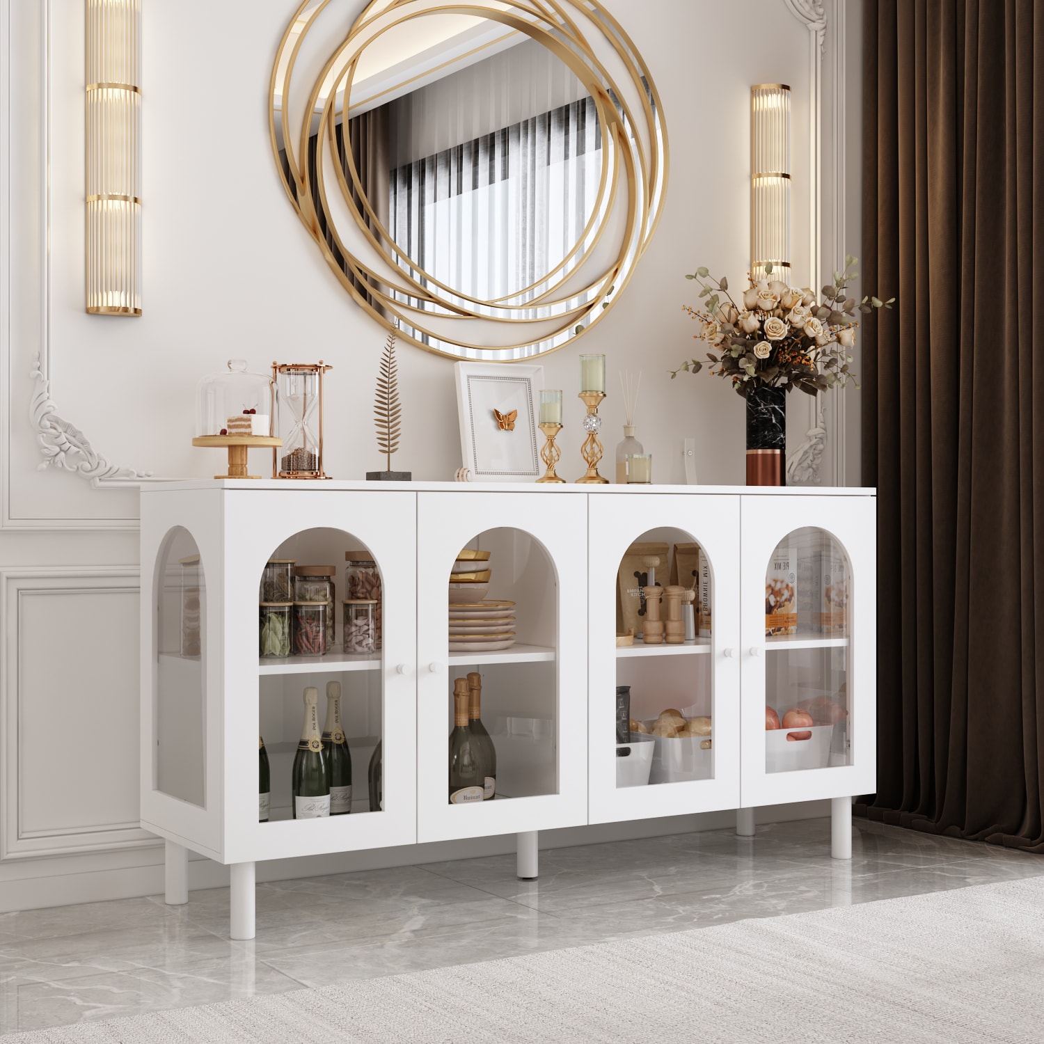 FUFU&GAGA LJY-KF200185-01 Contemporary/Modern White Buffet