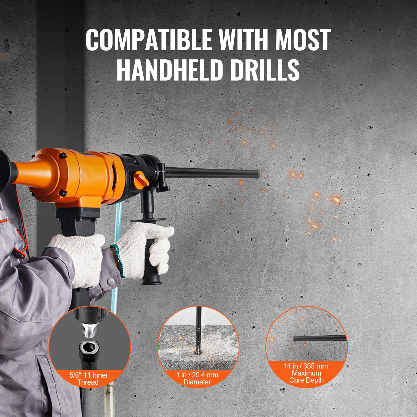 VEVOR SCJGSQXZTSS200597V0 Cement-Masonry-Drill-Bits - View #4