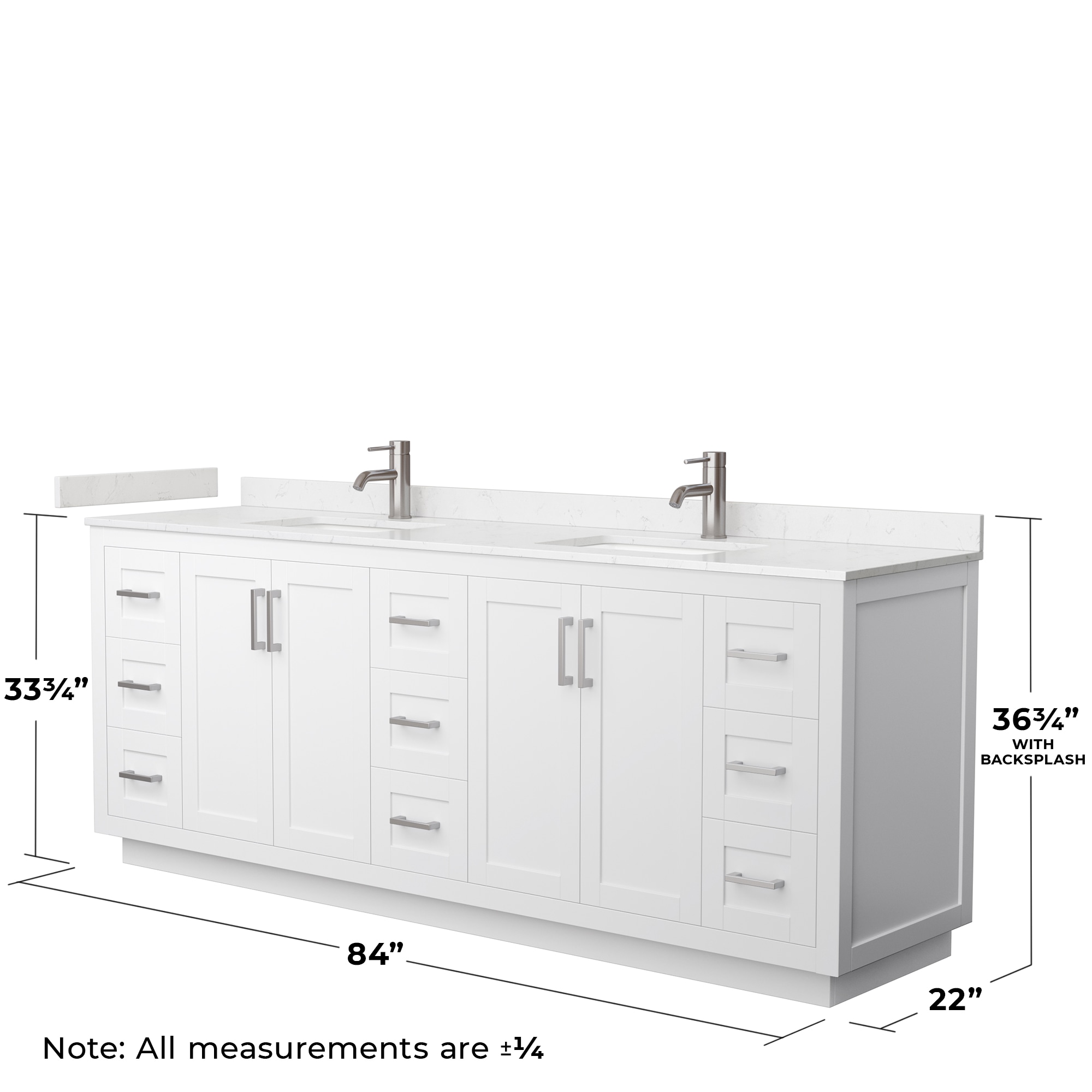 Wyndham Collection WCF292984DWHC2UNSM70 Bath-Vanity-Combo - View #6
