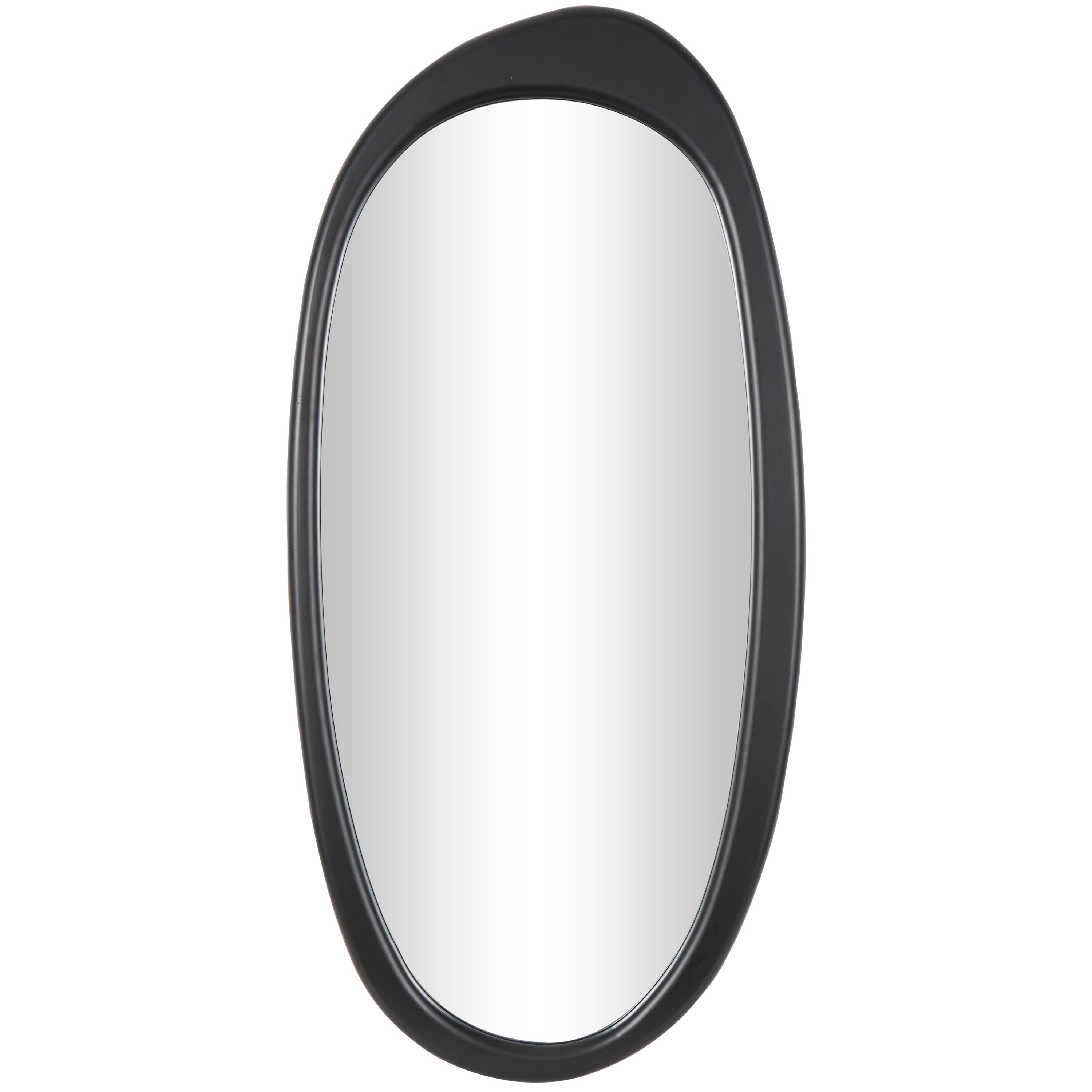 Derinda Black Oval Full Length Mirror with Manufactured Wood Frame