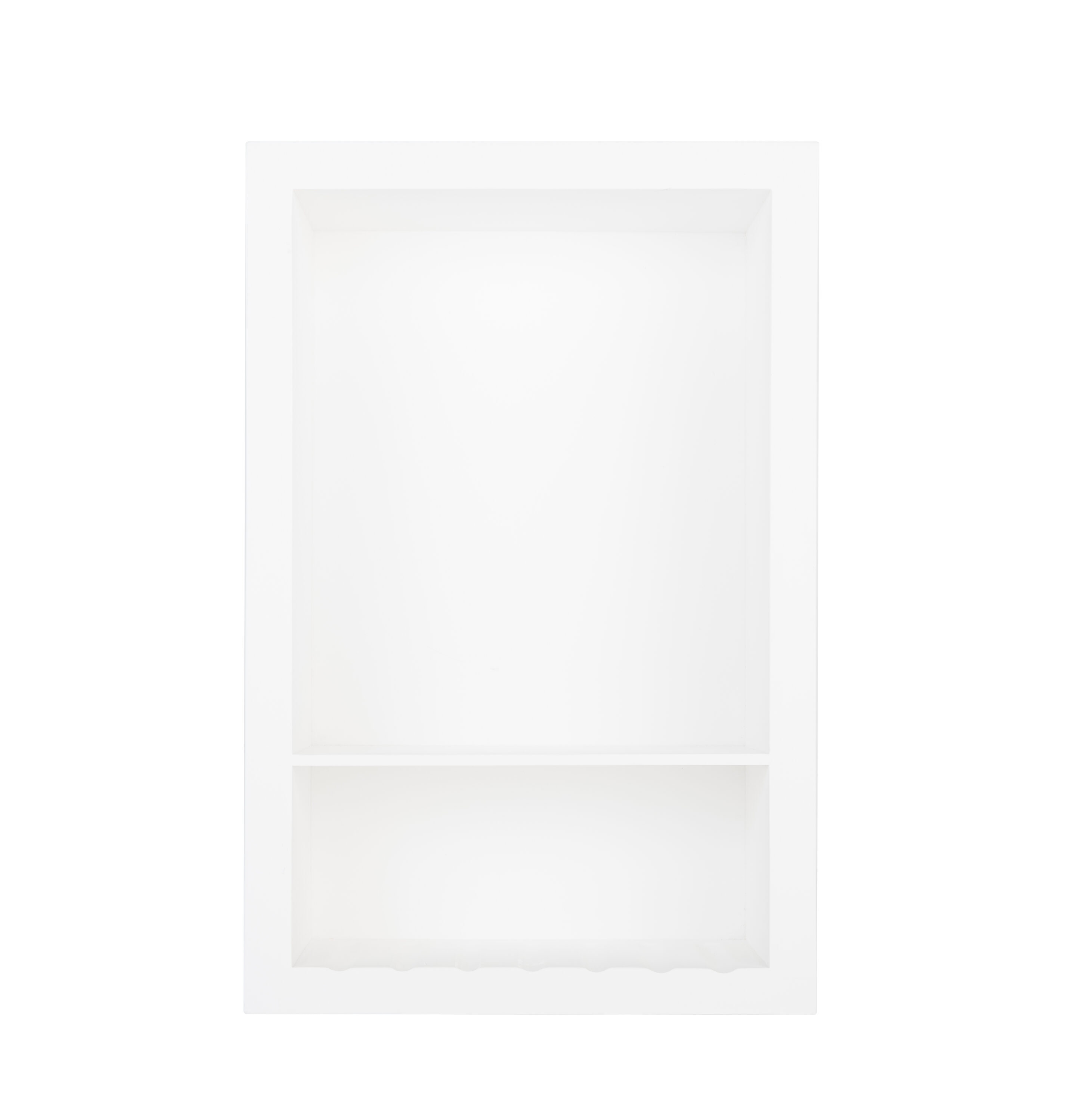 Wilsonart WWANICHE2DESIGNWHT Double Shelf Recessed Niche White