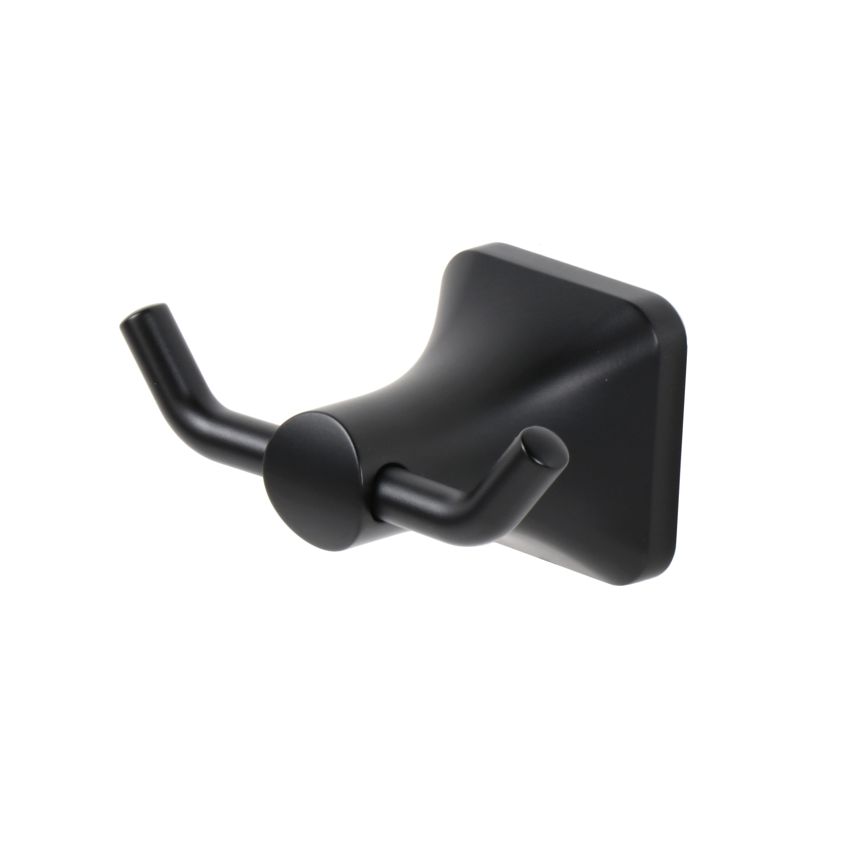 allen + roth BTH-003-R3003-MB Dunmore Matte Black Double -Hook Wall mount Towel Hook