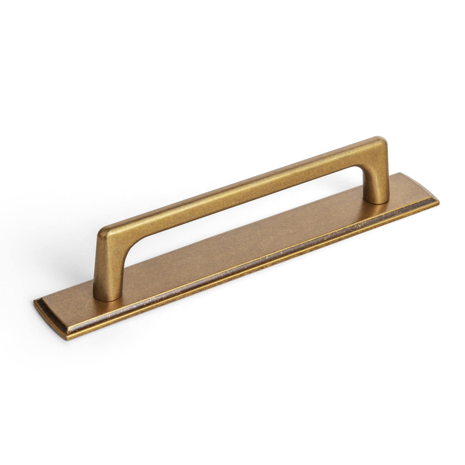 YGCTFX Antique Brass 5 In Hole Centers Square Corner Backpalte1 Zinc Alloy Cabinet Pulls With Backplate 2 Pack Sturdy Easy Installation