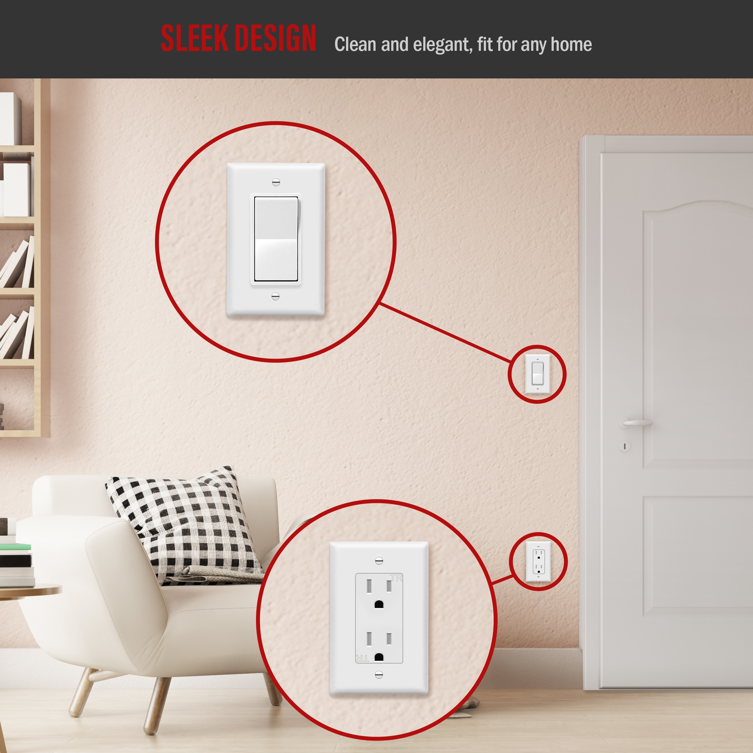 Top Greener 8831M-W-3PCS Electrical-Wall-Plates - View #3