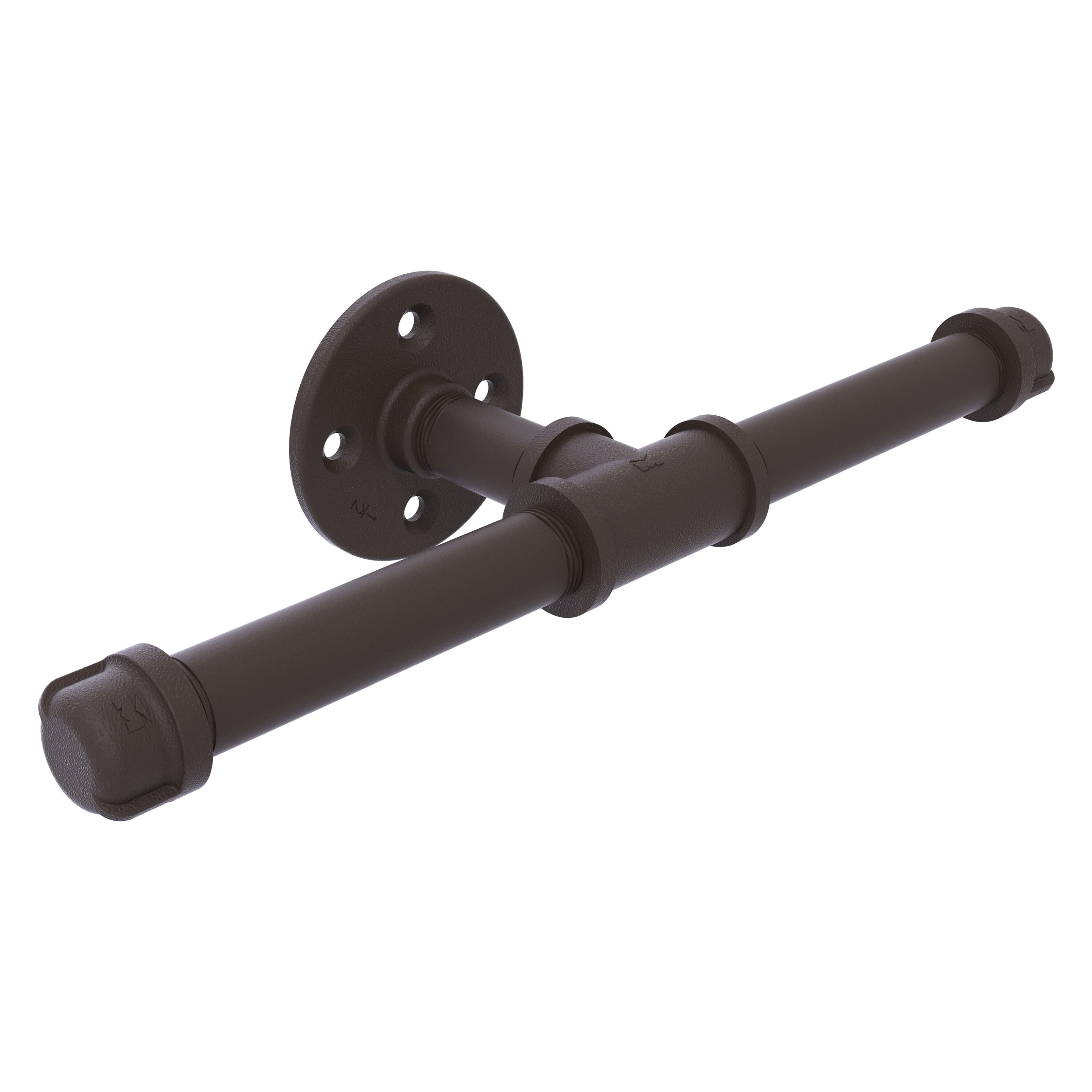 Allied Brass P-160-DTP-ORB Pipeline Oil-rubbed Bronze Wall mount Single post Toilet Paper Holder 2 -Rolls with Storage