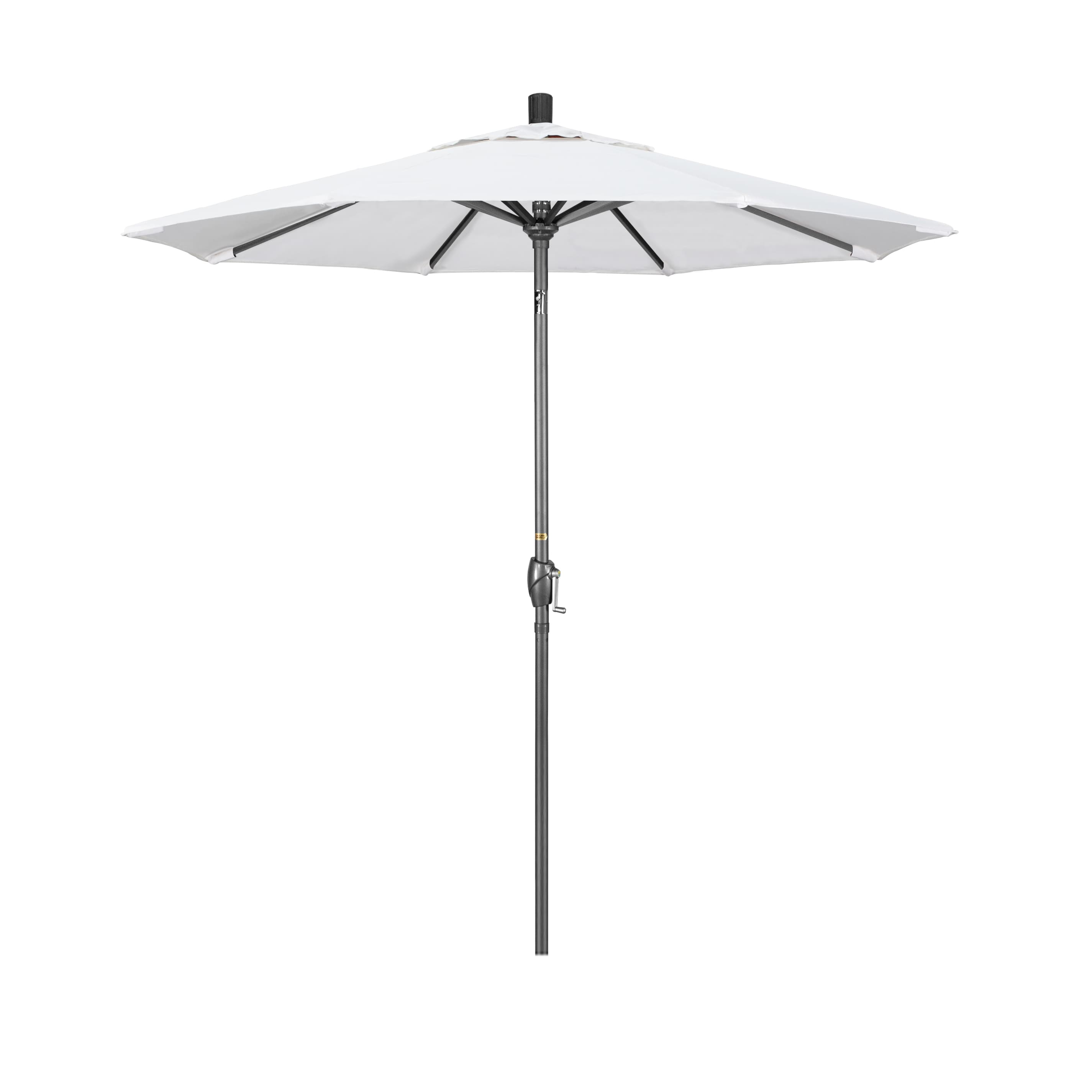 California Umbrella GSPT758010-5404 7.5-ft Aluminum White Push-button Tilt Market Patio Umbrella