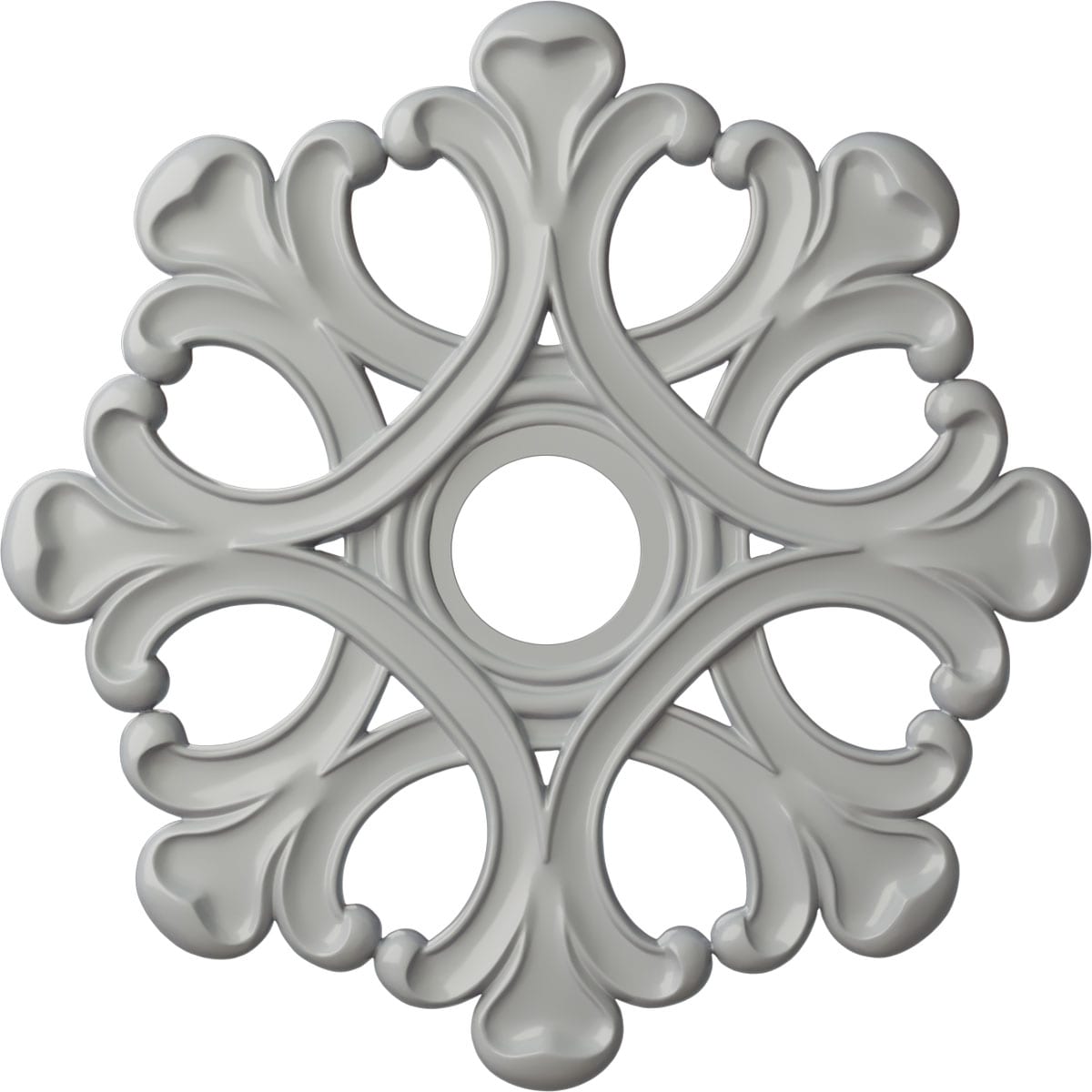 Ekena Millwork CM20ANFRF Angel 20.875-in W x 20.875-in L Painted Frost Polyurethane Whole Ceiling Medallion