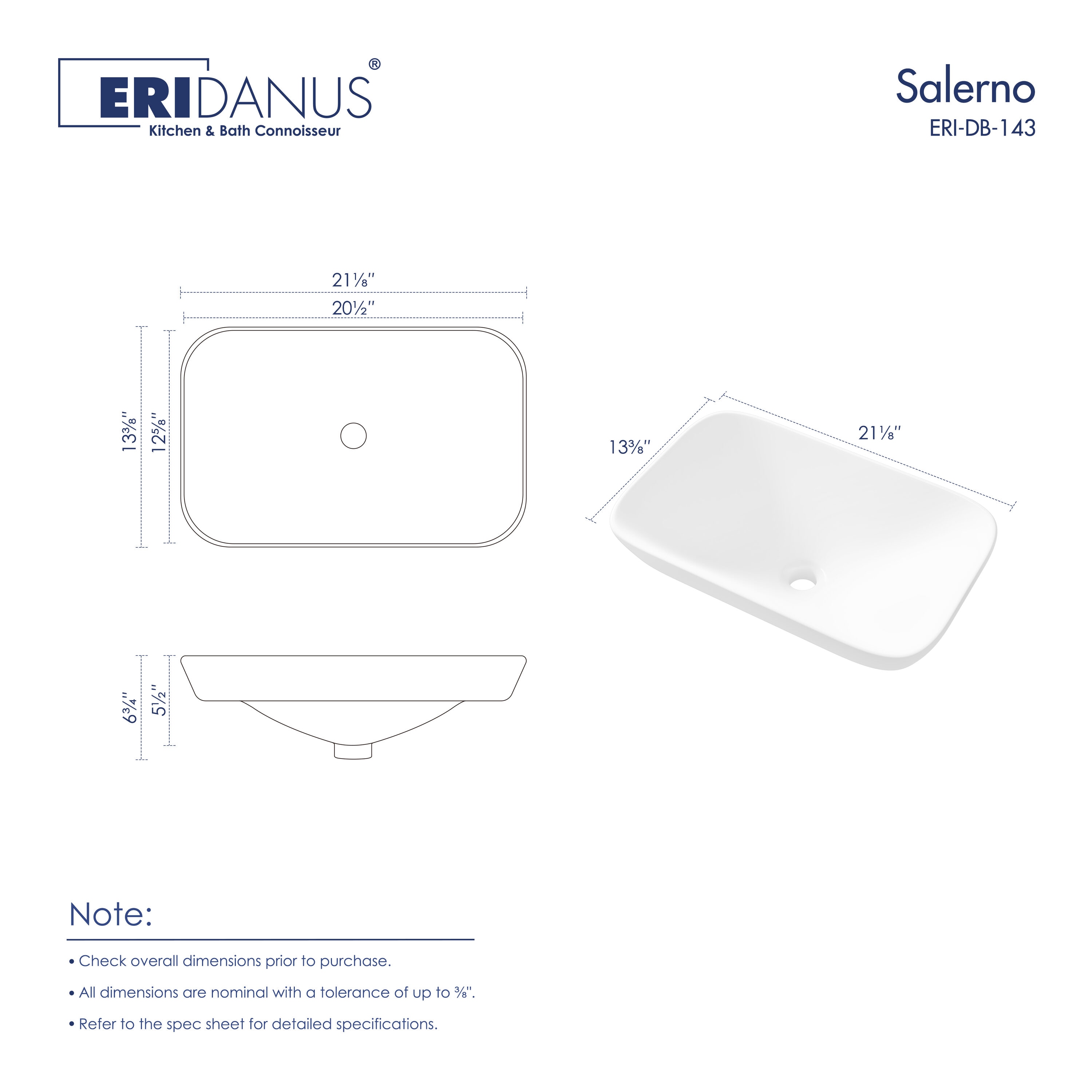 Eridanus ERI-DB-143 Bath-Sink - View #2