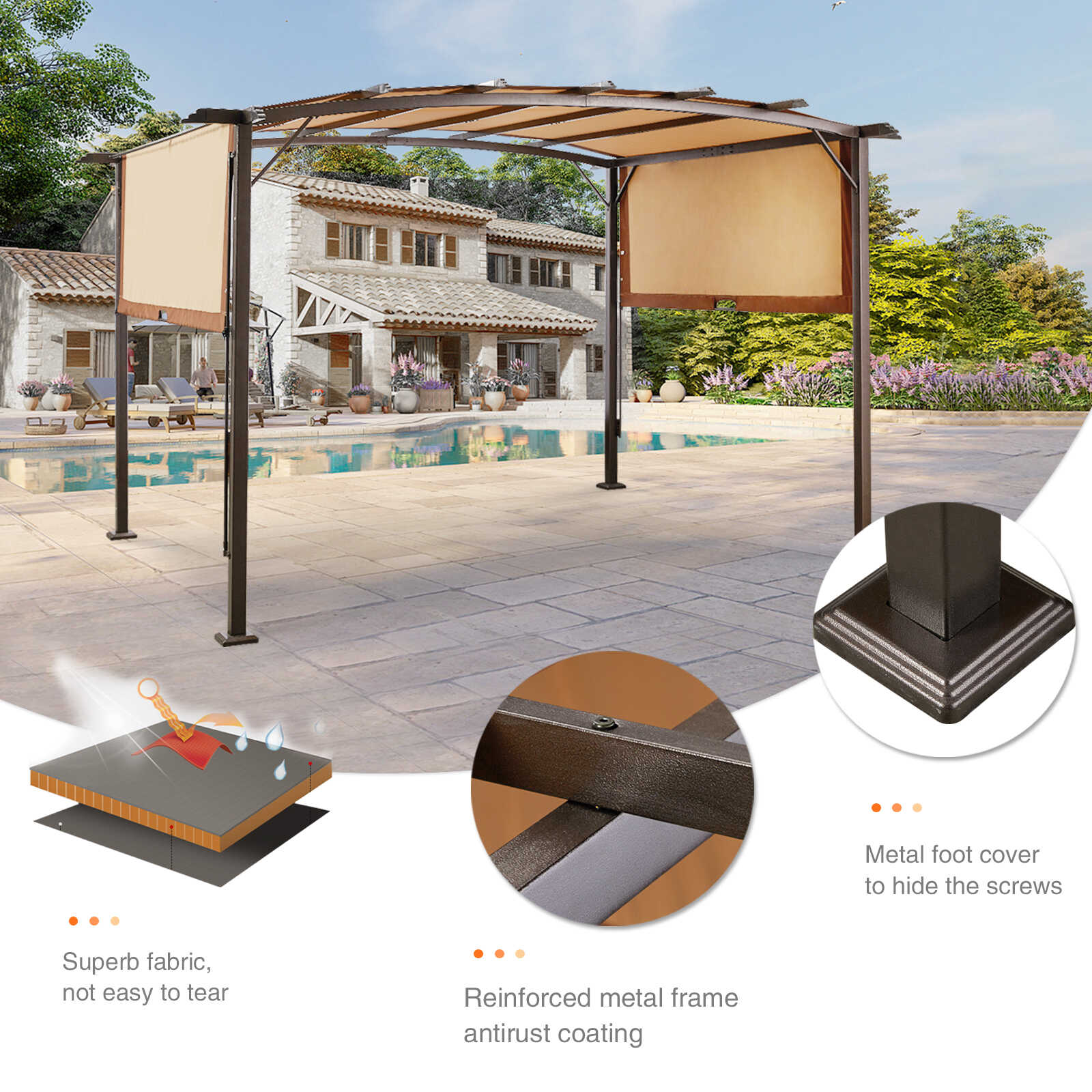 AECOJOY 16033BG-LS02 Wood-Resin-Gazebos - View #2