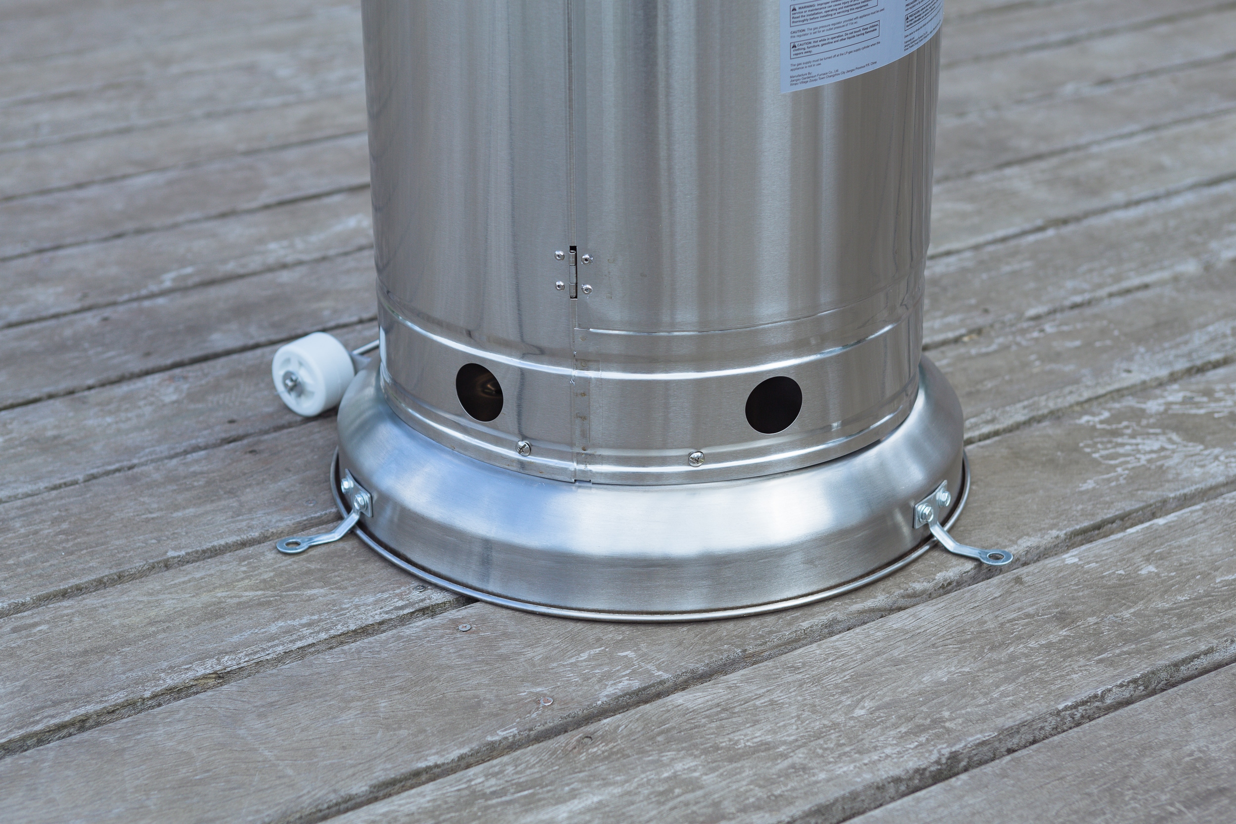 Style Selections 48000-BTU Stainless Steel Stainless Steel Floorstanding  Liquid Propane Patio Heater in the Gas Patio Heaters department at