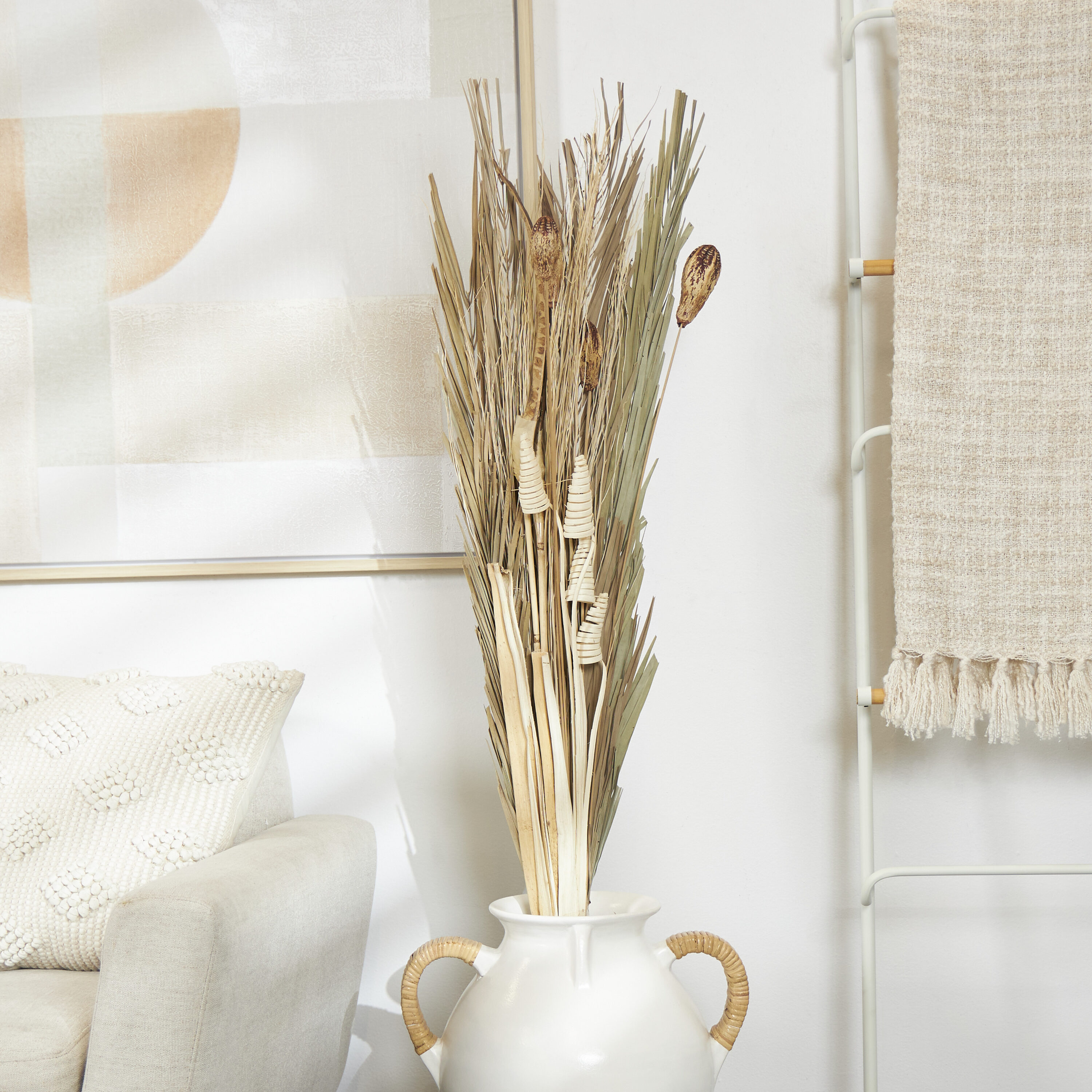 Grayson Lane 820573 62-Inches Beige Tall Assorted Bouquet Indoor Floor Dried bouquet Artificial branch/stem
