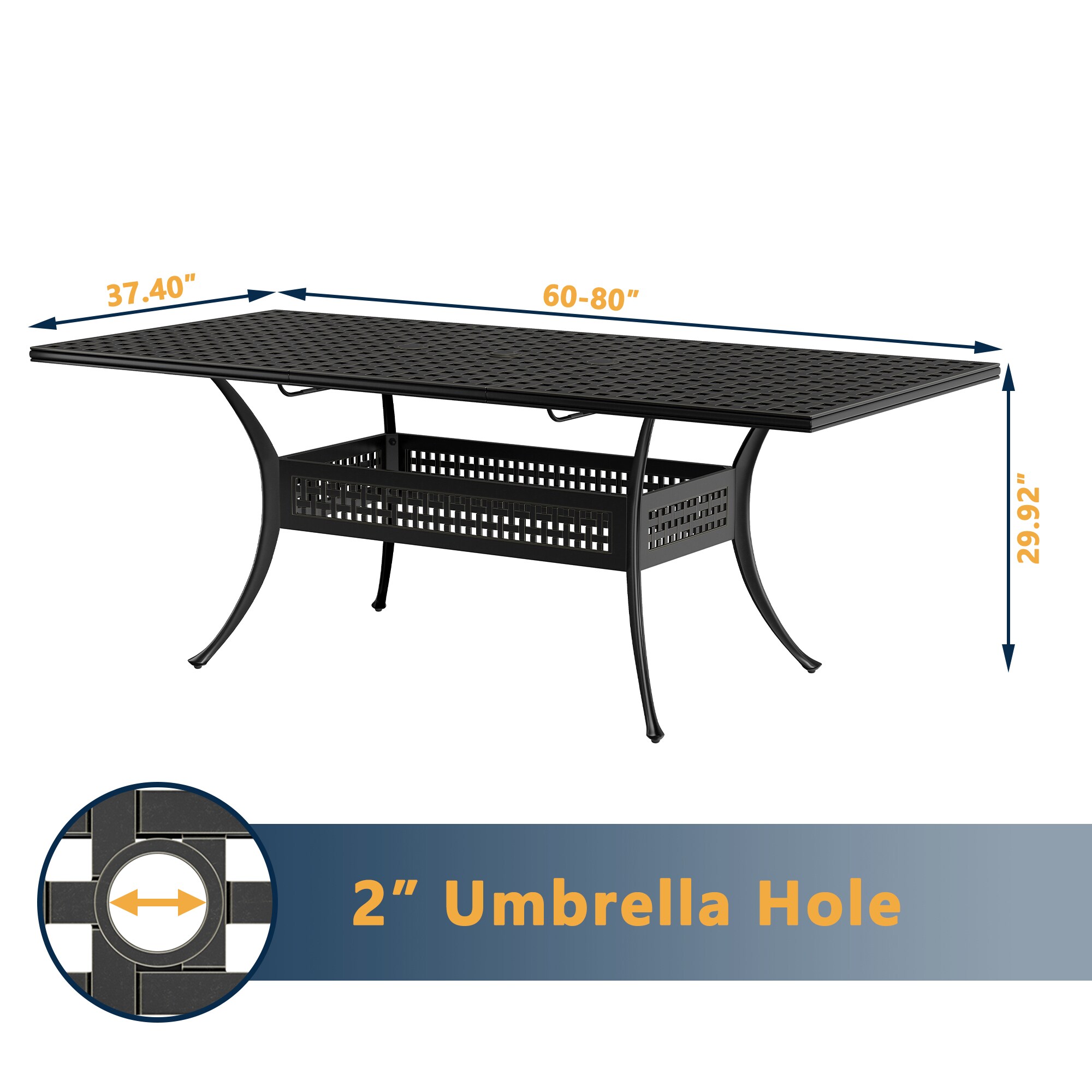 Clihome CL-LDSS6080DT Patio-Tables - View #6