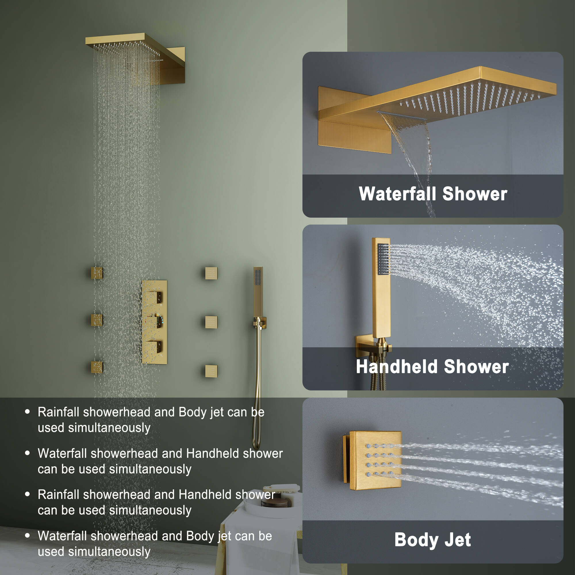 Clihome RCH-BAST8515C Showerhead-Bar-Panels - View #8