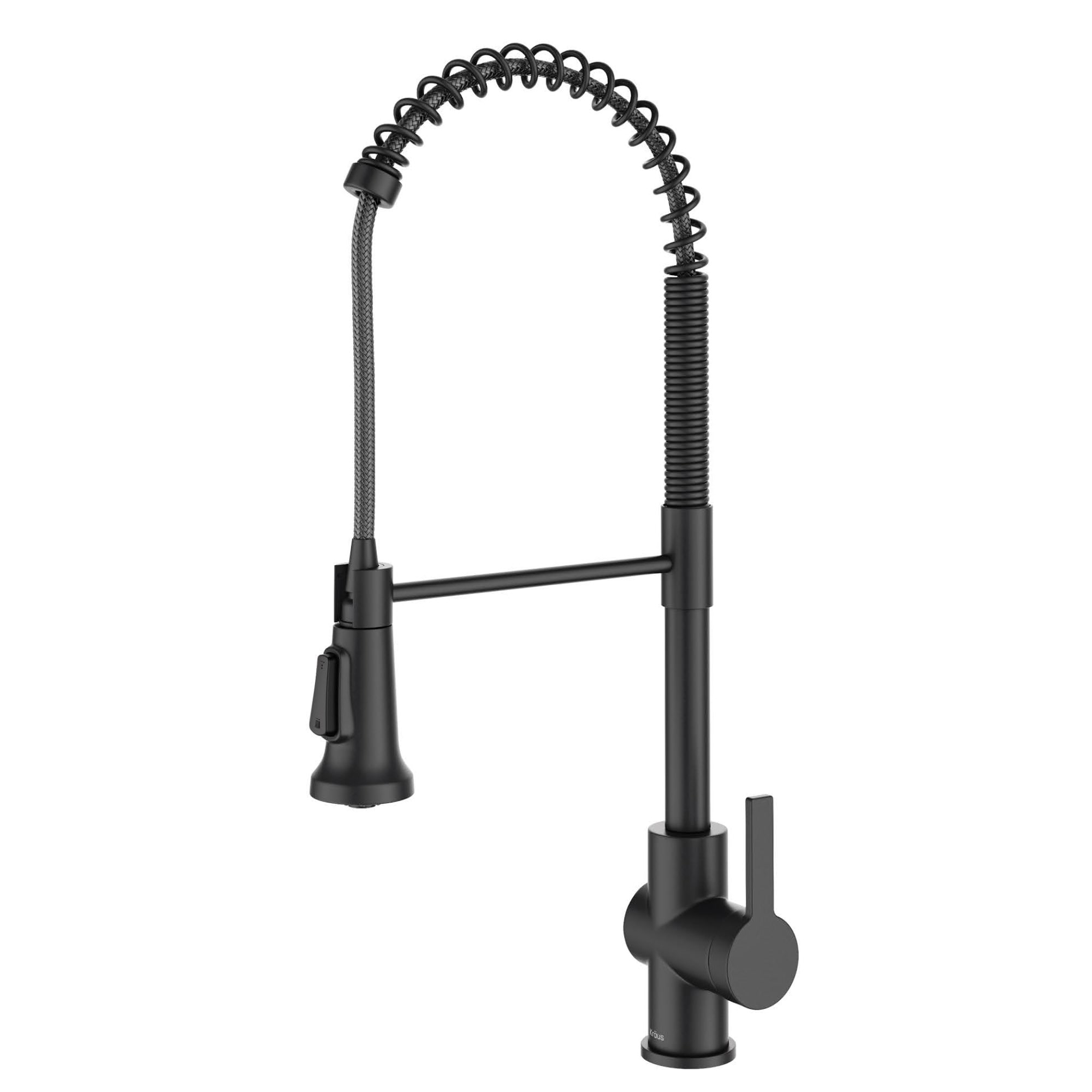 Kraus Britt Matte Black Single Handle Pull-down Kitchen Faucet in