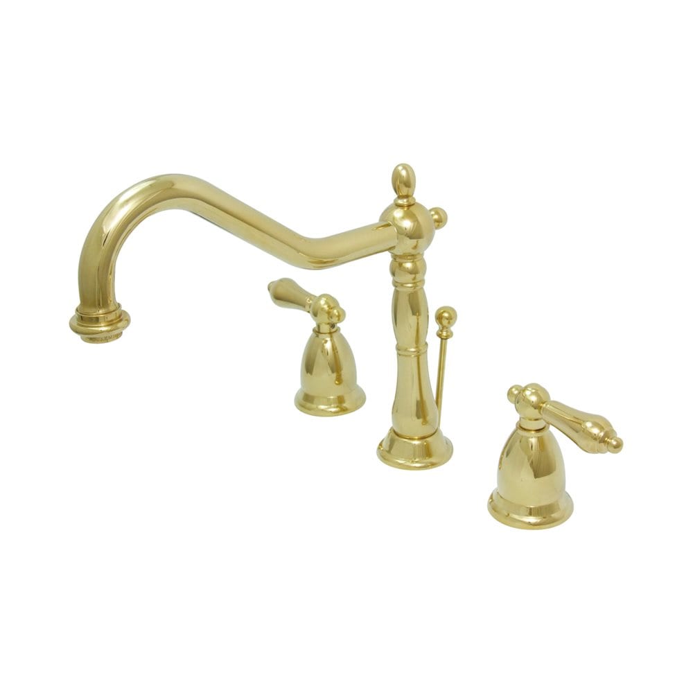 Elements of Design ES1992AL Polished Brass 2-handle Widespread Bathroom Sink Faucet with Drain