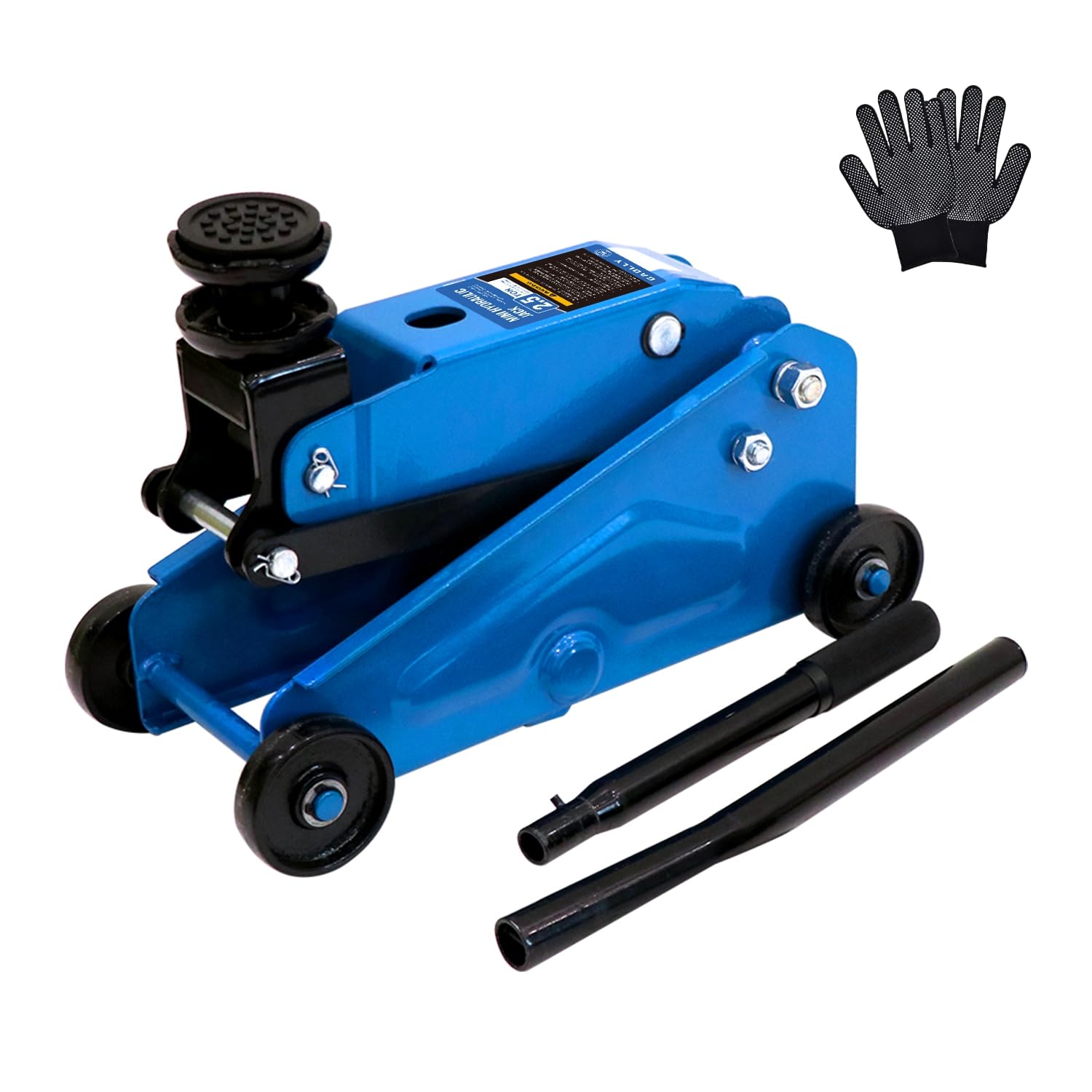 GAOLLY - 2.5 Ton 5500 lb Mini Hydraulic Floor Jack with Heightening Gasket and 4.13 to 17 Inch Li...