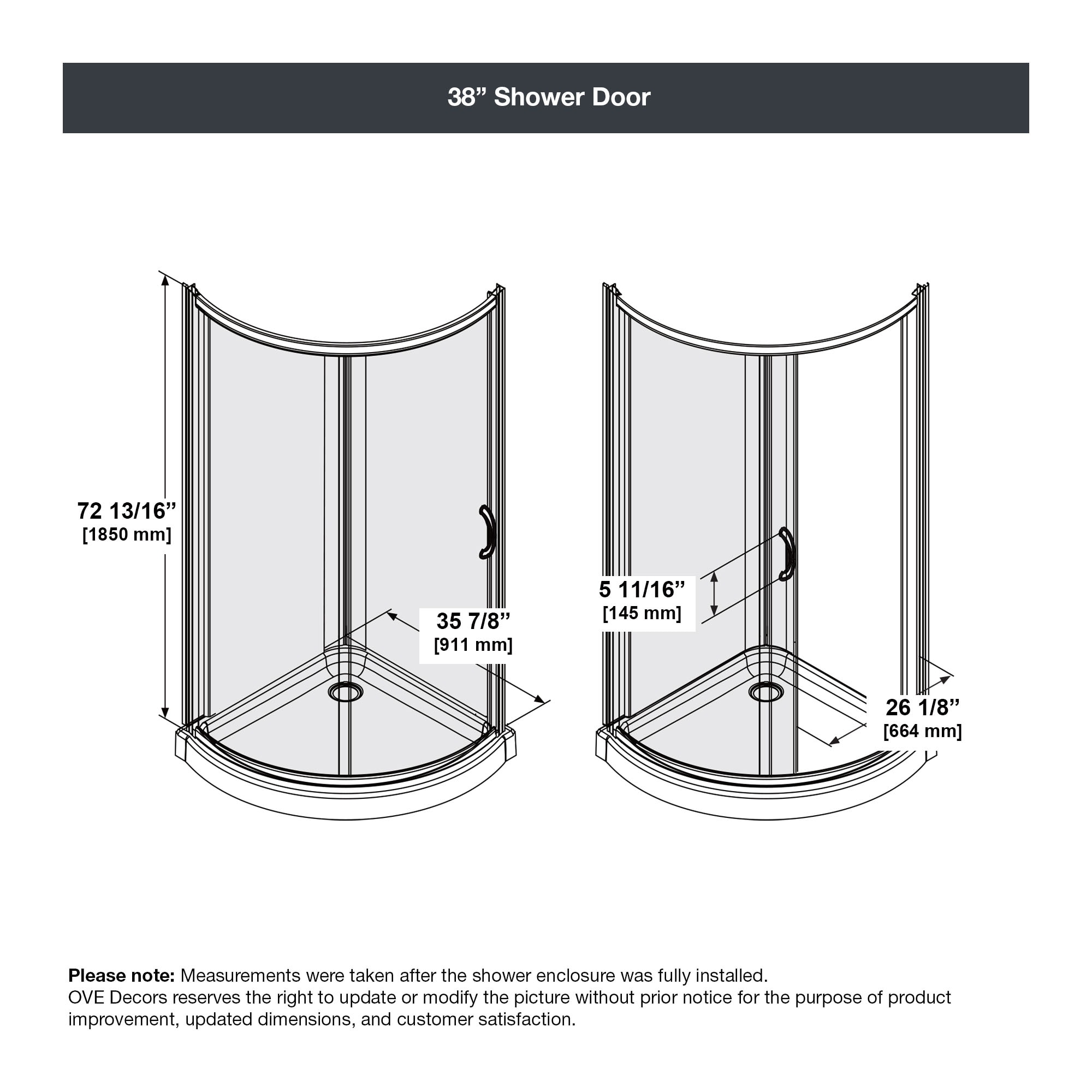 OVE Decors 15SKC-BREE38-BLK Alcove-Shower-Kit - View #13