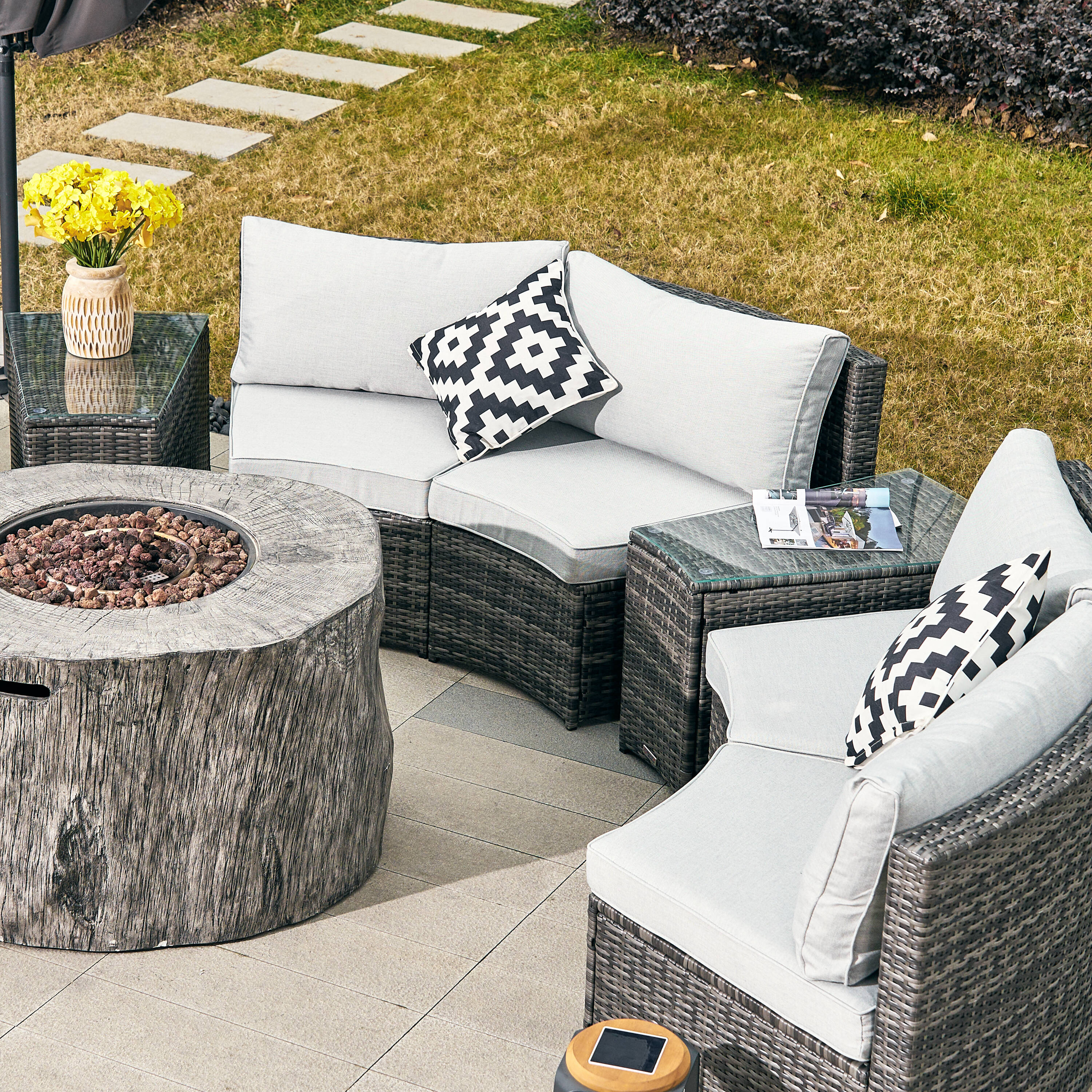 Direct Wicker DWS-1205B6S2T&2181G Patio-Conversation-Sets - View #6