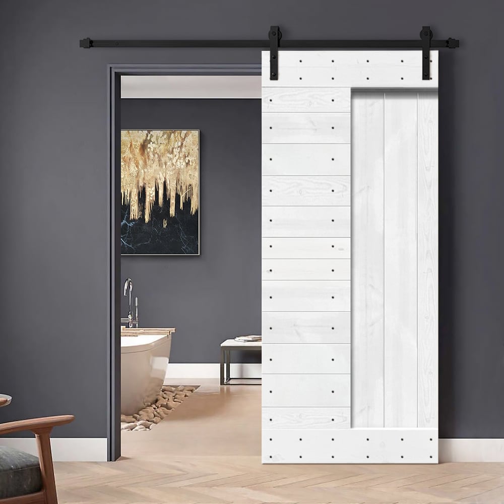 CALHOME SMK-72+DIY-N2-30WT Barn-Doors - View #2