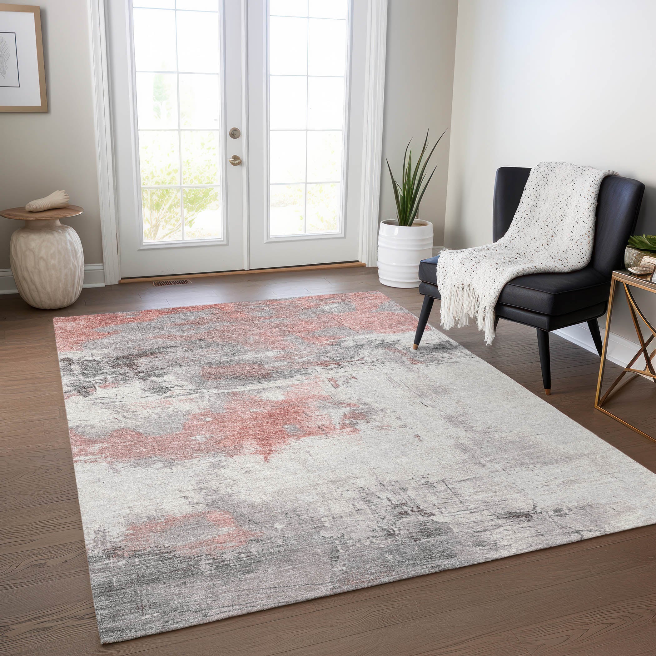 Addison Rugs ACN1685CR3X5 Chantille ACN1685CR 3 x 5 (ft) Loomed Polyester Coral Rectangular Indoor/Outdoor Machine washable Area rug