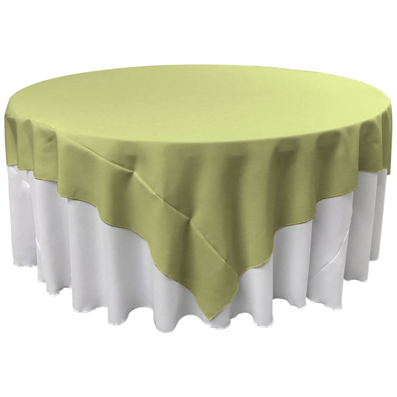 Slickblue Indoor and Outdoor Polyester Poplin Square Table Cover for Square or Round Table Stain and Wrinkle Resistant Available in Multiple Size and Color Options