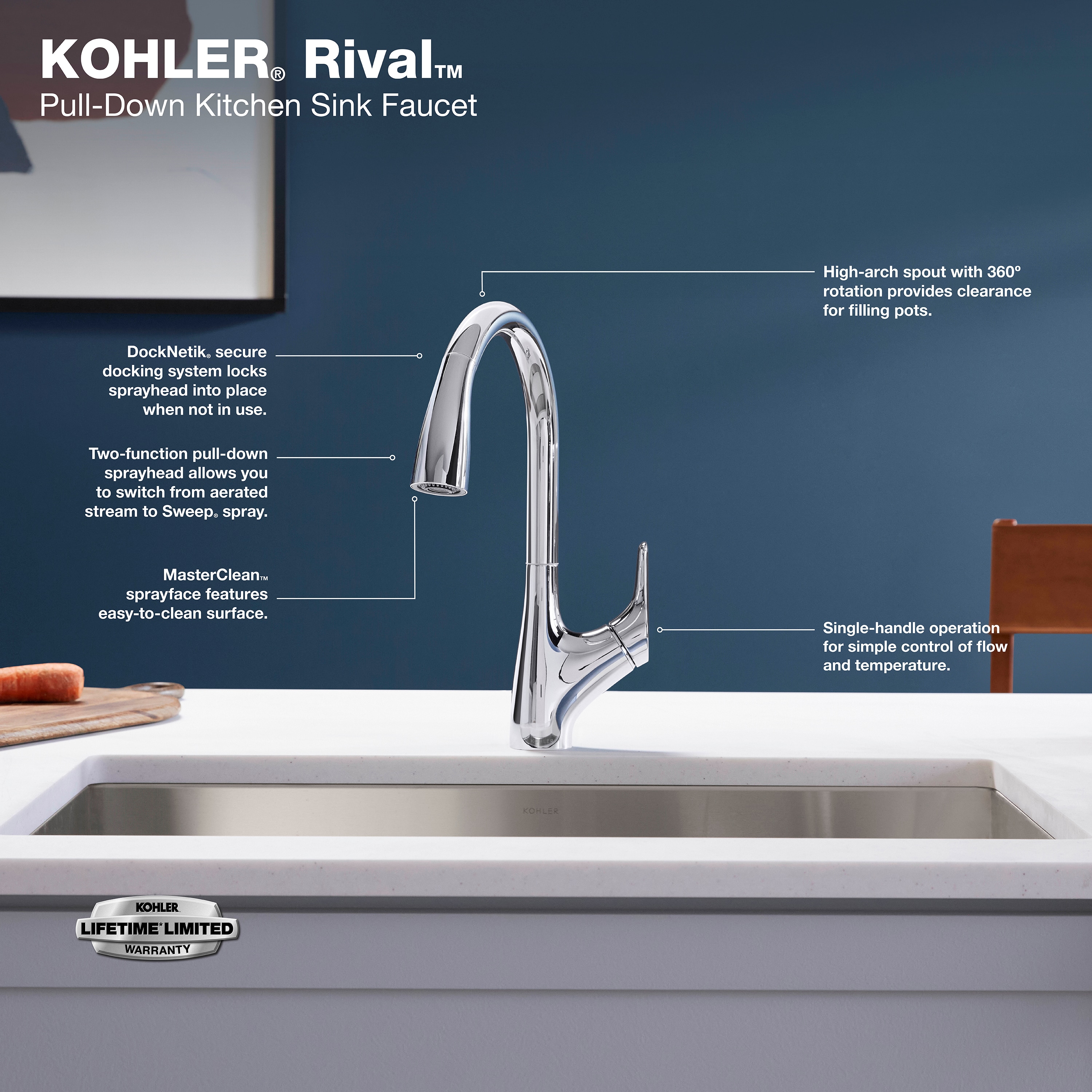 KOHLER 30469-BL Kitchen-Faucets - View #3