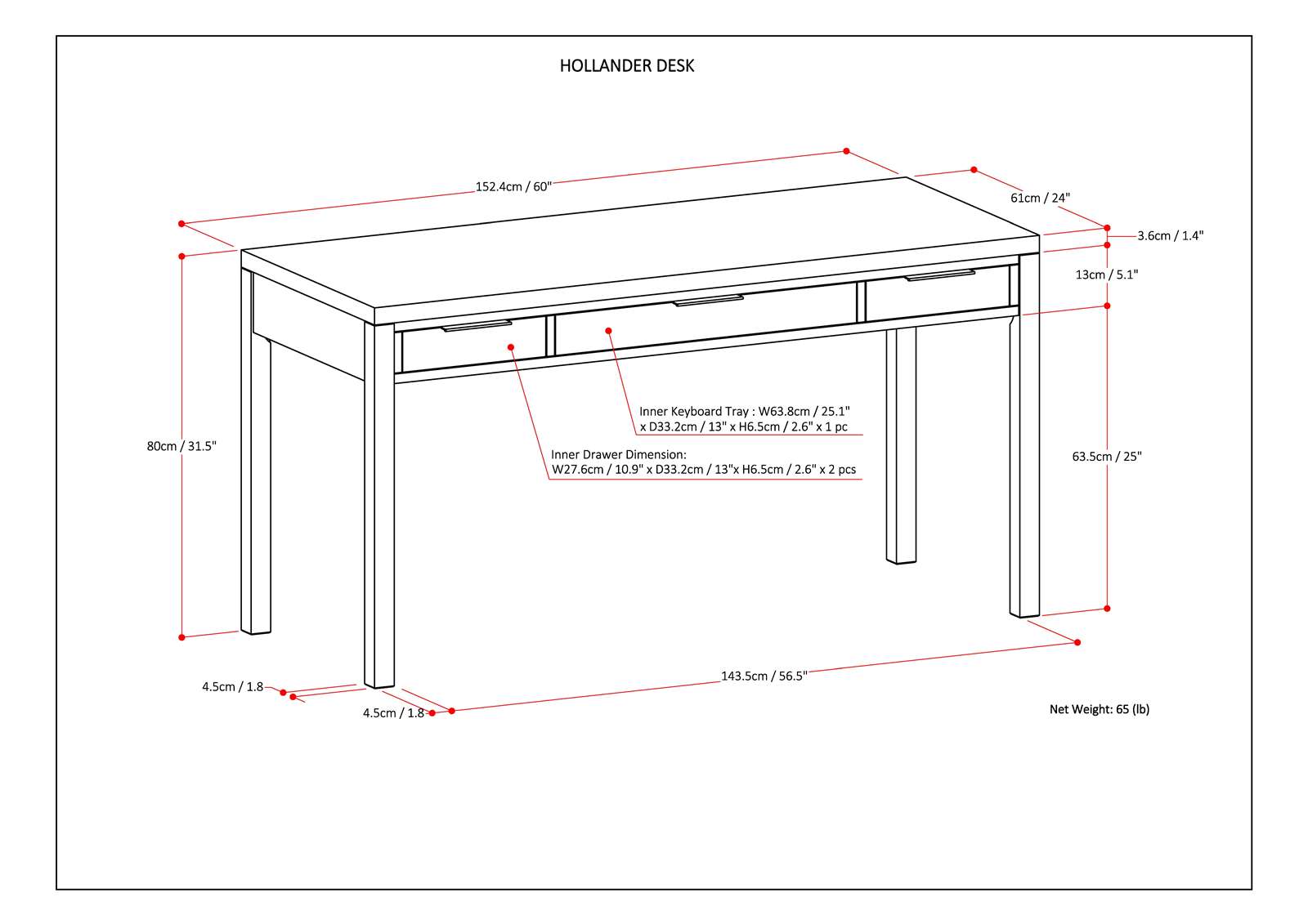 Simpli Home AXCHLL-10 desks - View #10