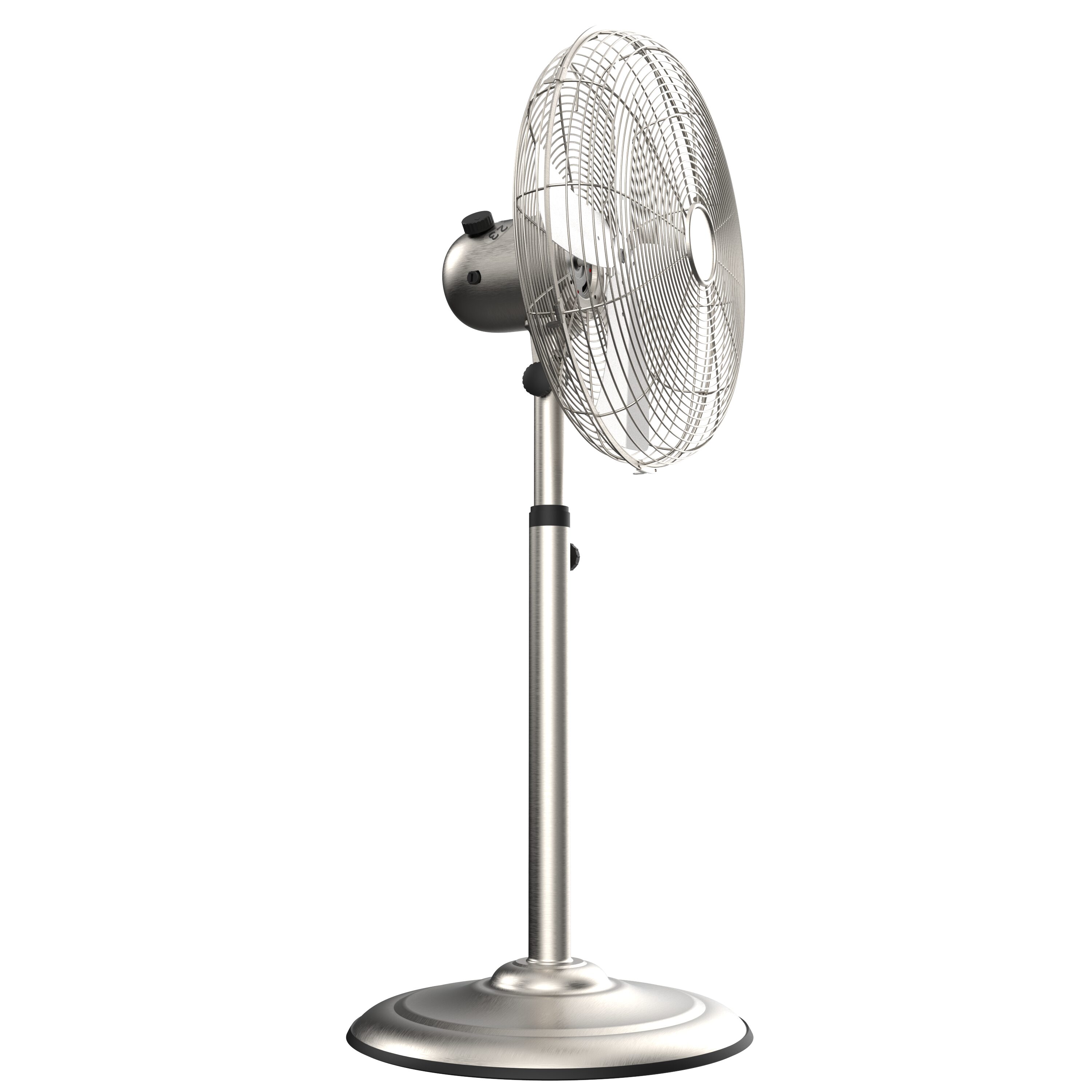 Utilitech 16-in 3-Speed Indoor Nickel Brushed Oscillating Pedestal Fan in  the Portable Fans department at