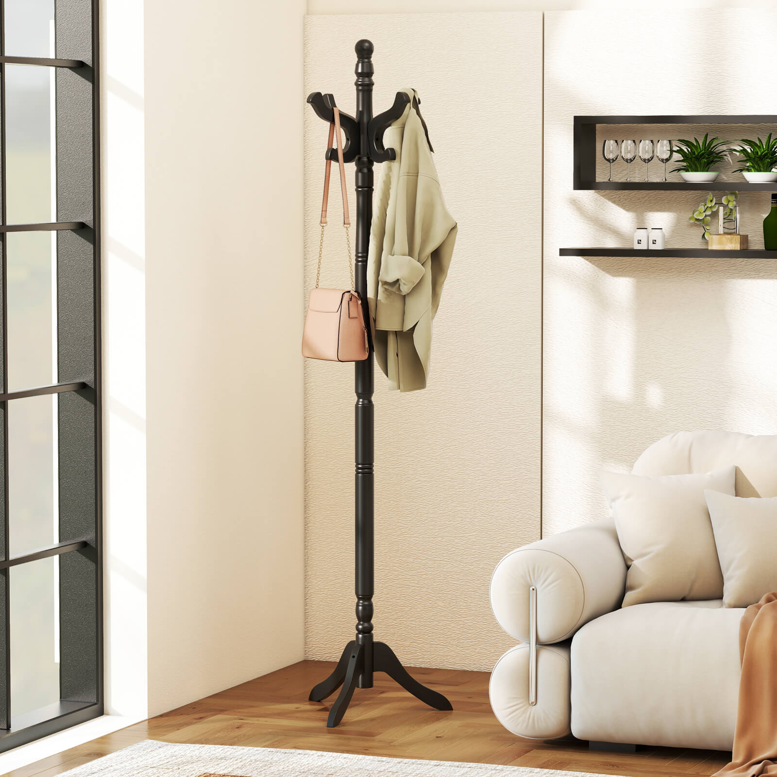 Costway HCST08392 Coatrack-Stands-Pedestals - View #2