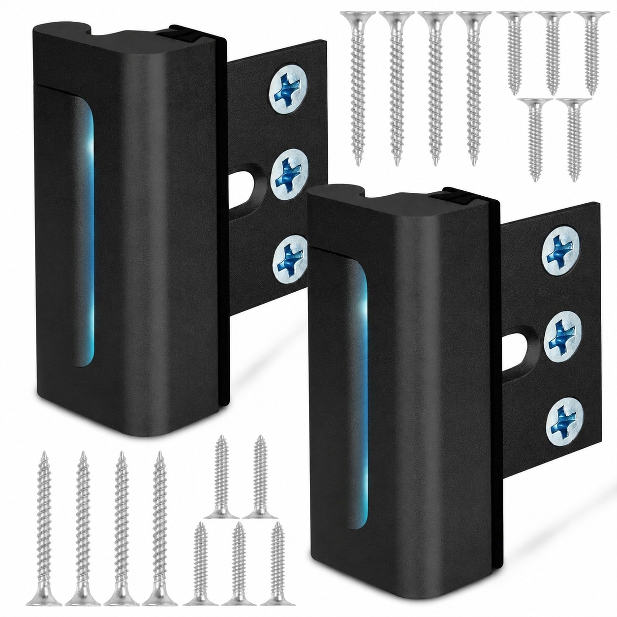 Ahfiwaso  Home Security Door Reinforcement Lock Child Proof Safety Lock for Front Door Withstands 800 lbs Easy Install Extra Lock for Kids and