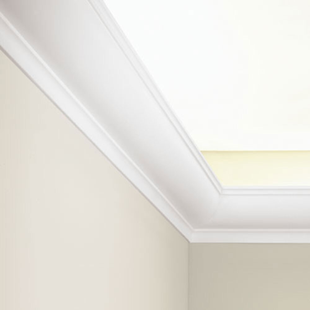 78-Inch Primed White Polyurethane Crown Moulding