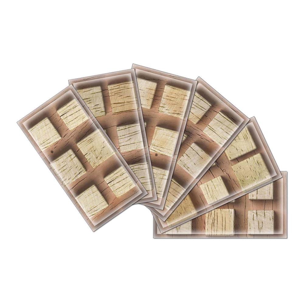 Instant Mosaic 6830101 Upscale Designs 64-Pack Multicolor 3-in x 6-in Glossy Glass Random Wall Tile