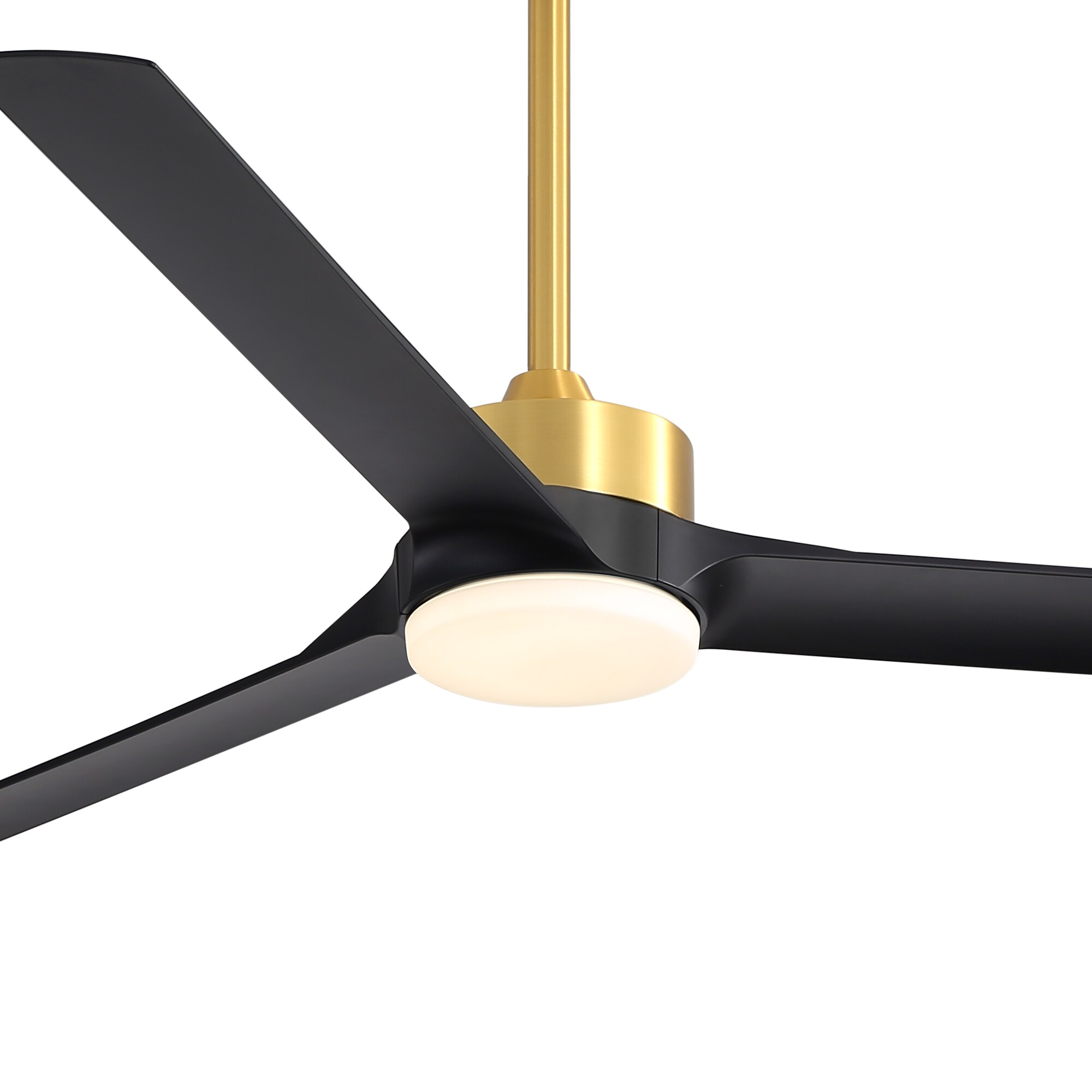 Lamober 240SH19-GD 60-in Color-Changing Gold with Acrylonitrile Butadiene Styrene (ABS) Blades Ceiling Fan With Light - Remote Included ( 3 -Blade )