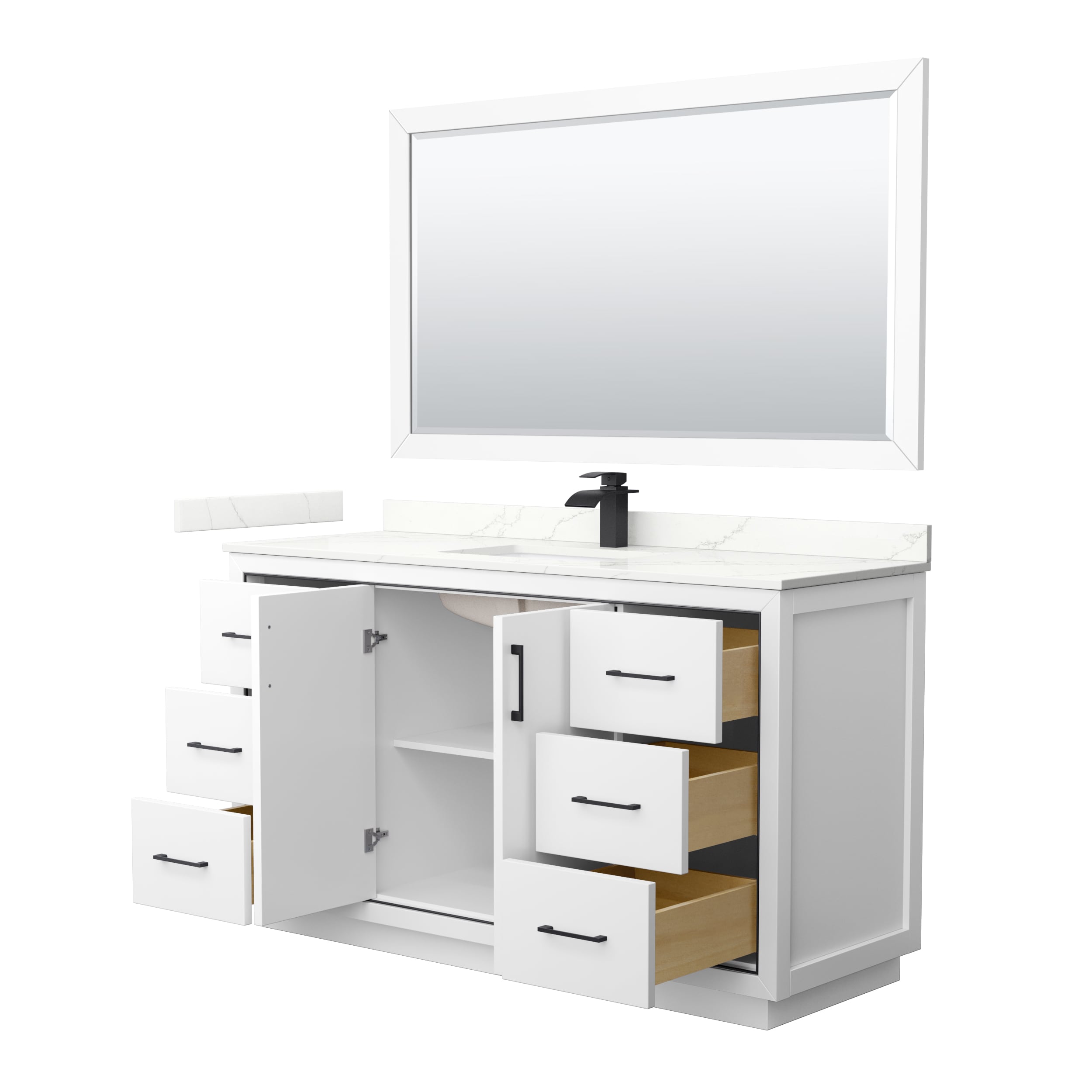Wyndham Collection WCF111160SWBGTUNSM58 Bath-Vanity-Combo - View #2