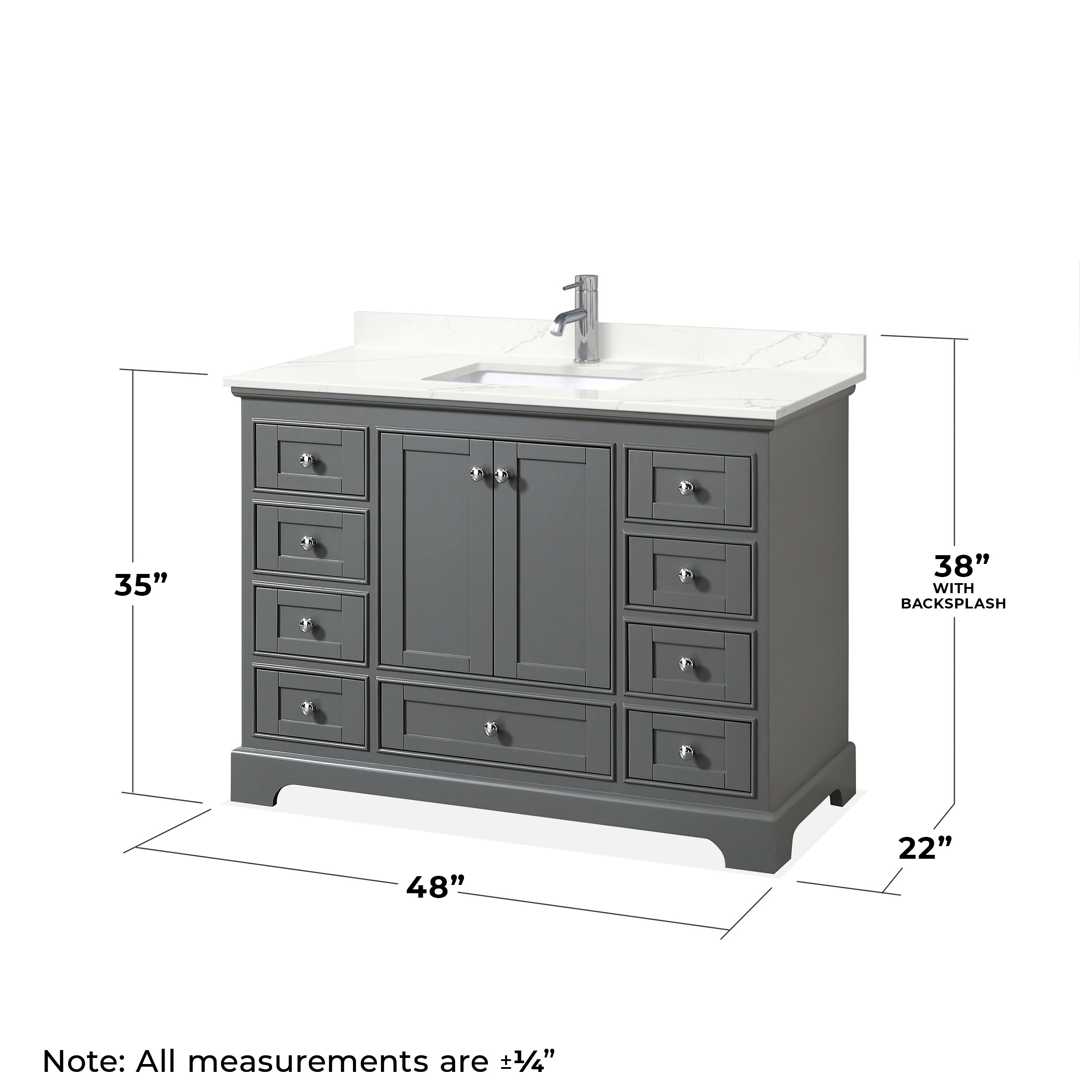 Wyndham Collection WCS202048SKGGTUNSMXX Bath-Vanity-Combo - View #4